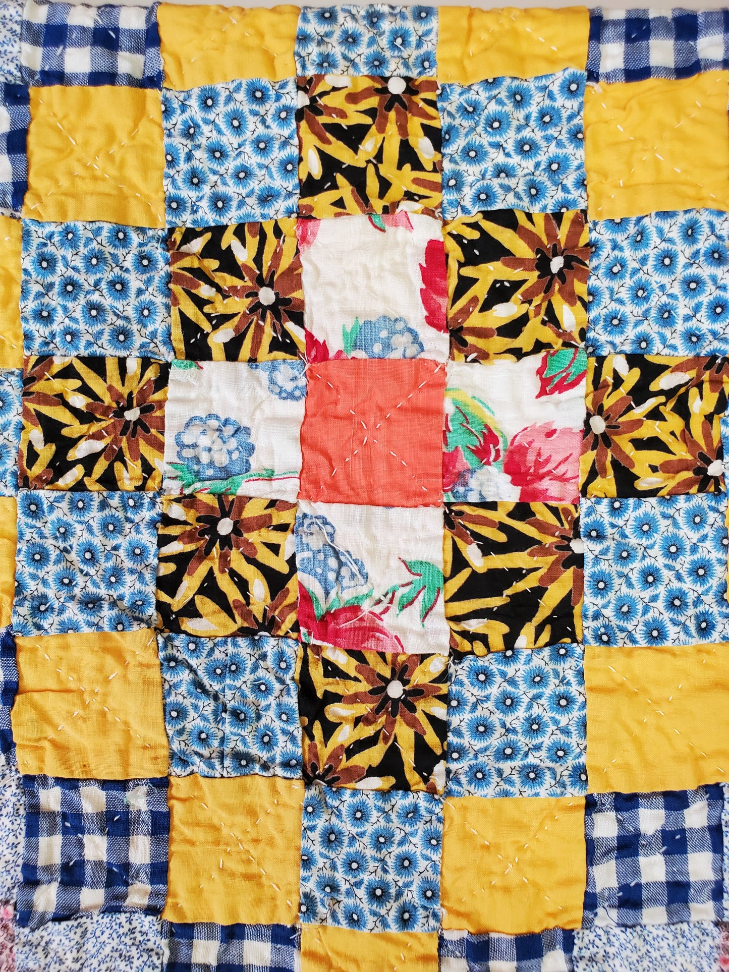 Vintage Quilted Coverlet c1950