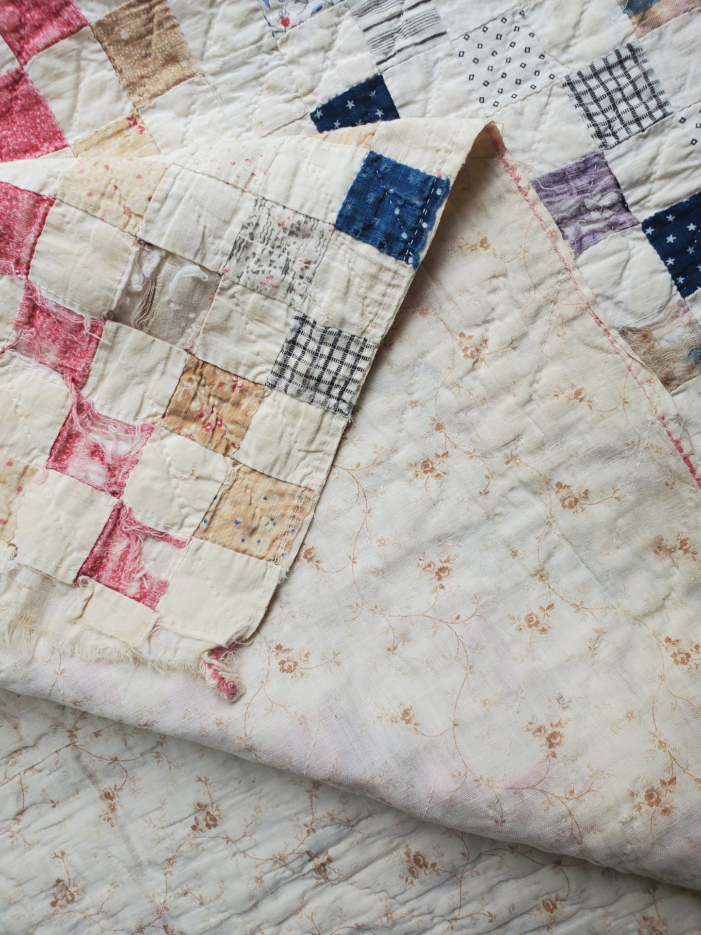 Antique Postage Stamp Quilt c1890