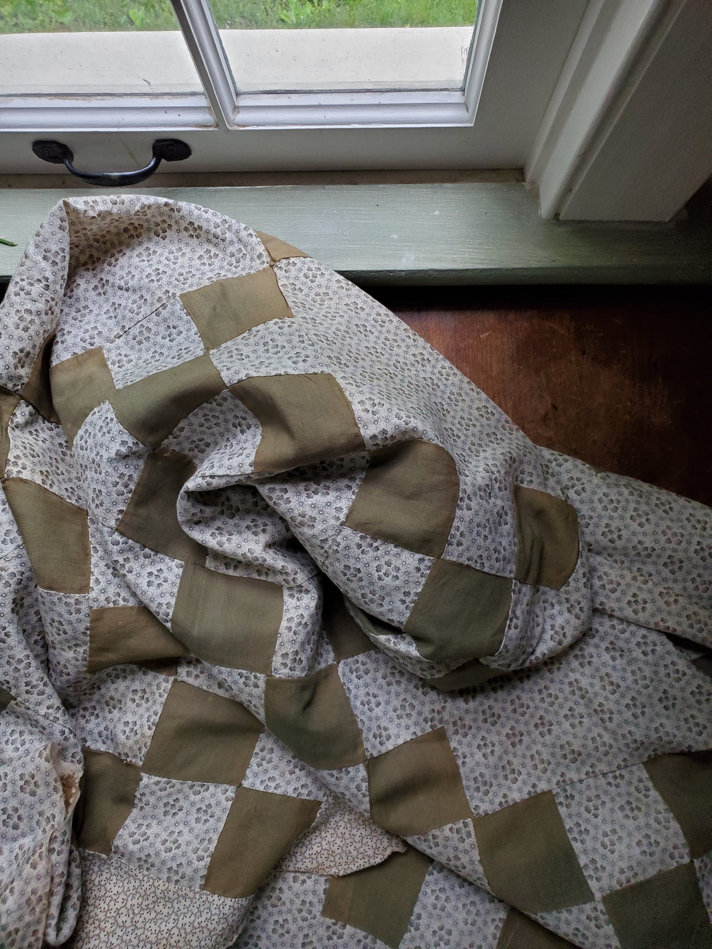 Green Unfinished Quilt Top