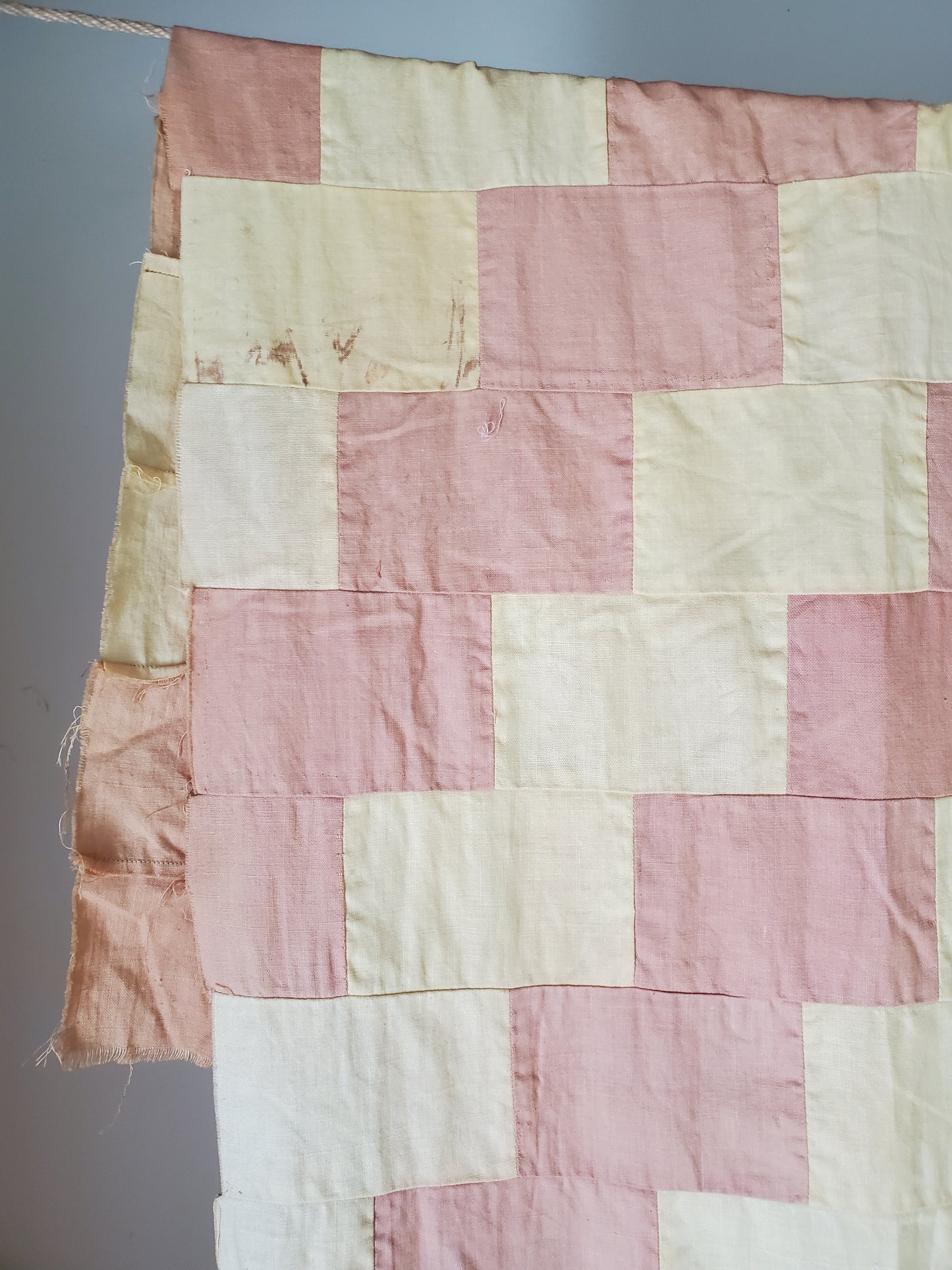 Tobacco Sack Quilt Top c1880