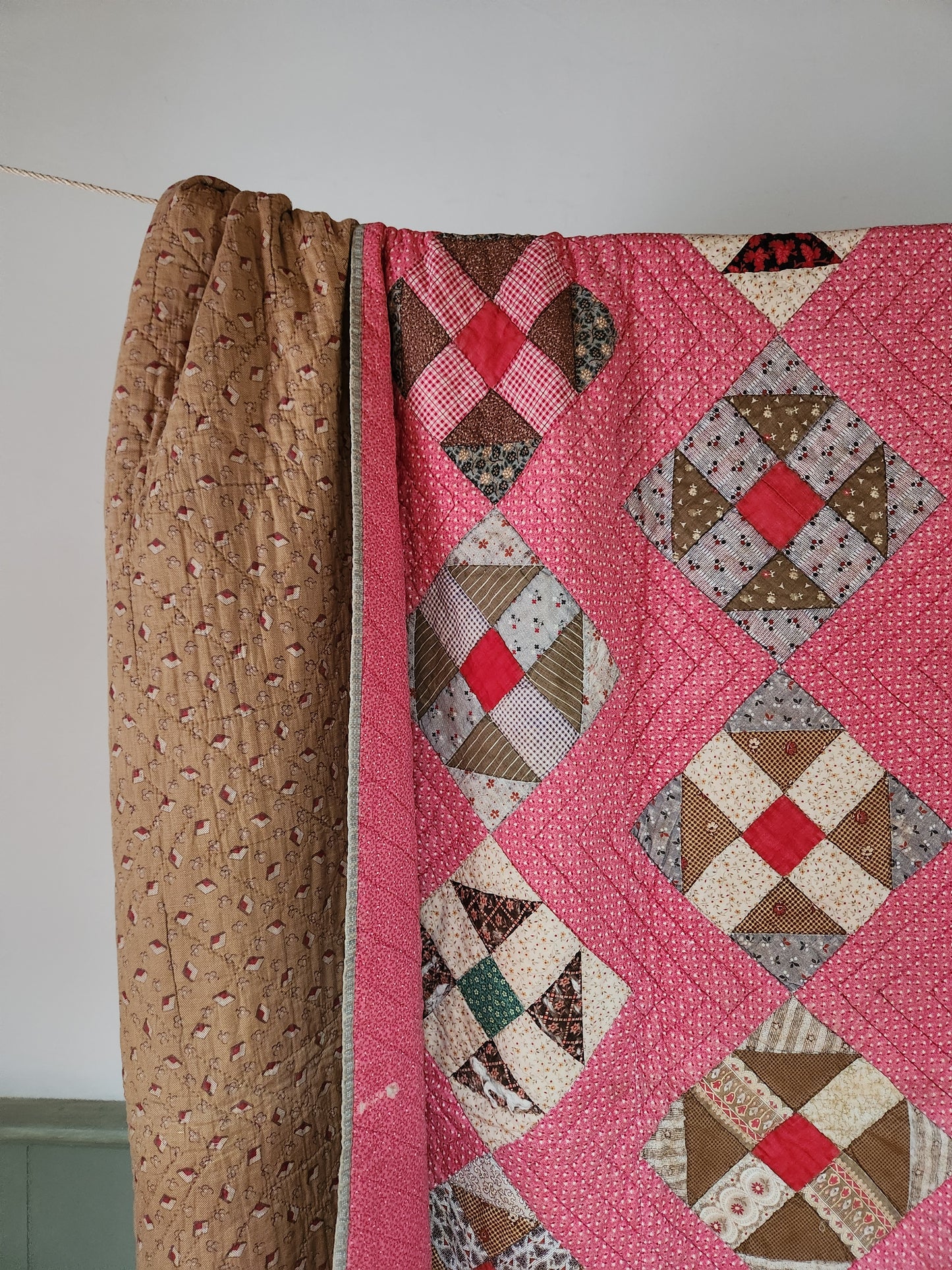 19th Century Pink Patchwork Quilt