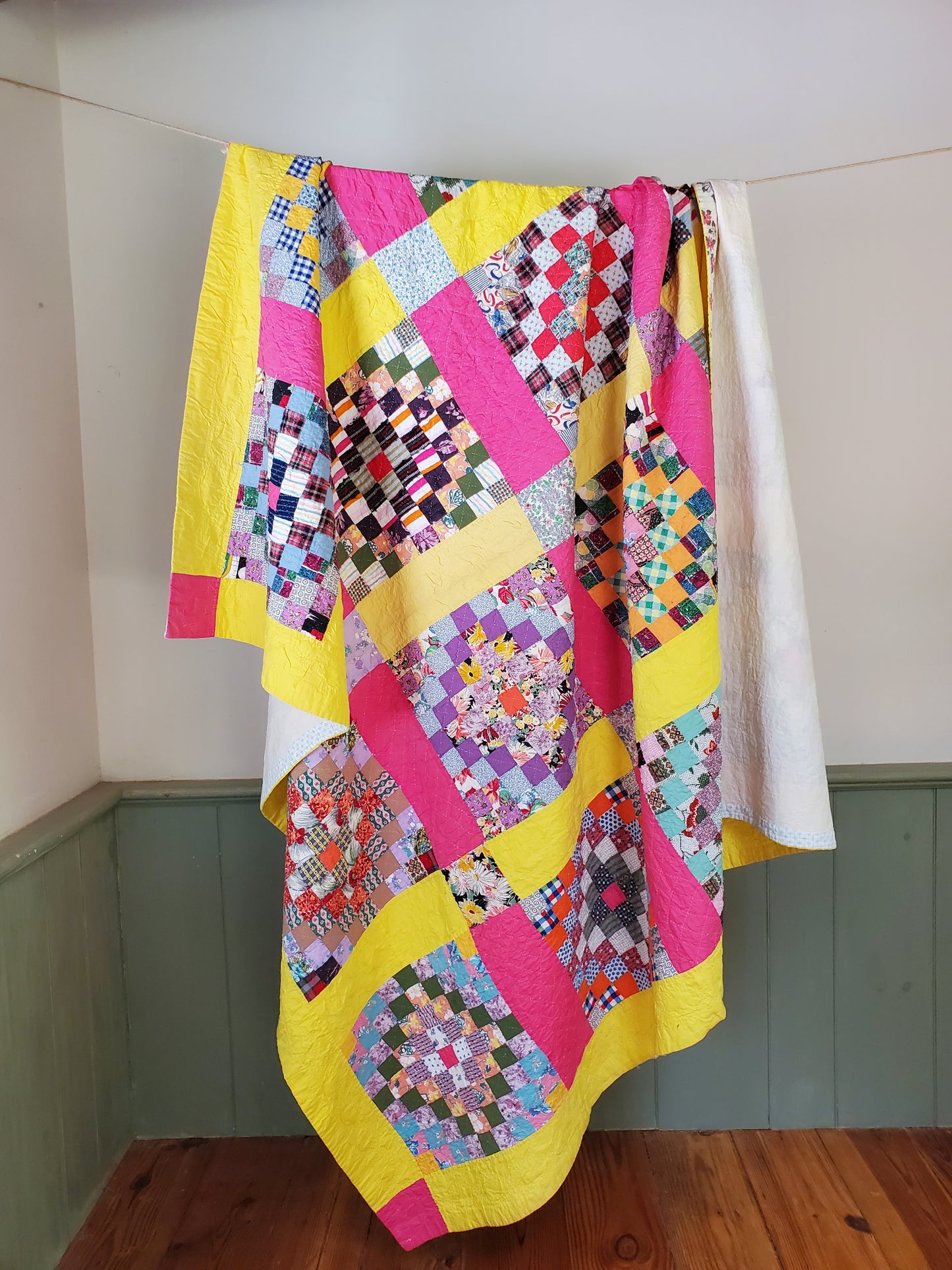 Vintage Quilted Coverlet c1950