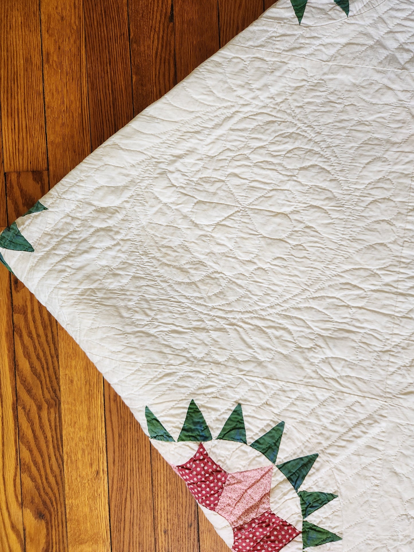 Antique Hex Star Quilt c1860