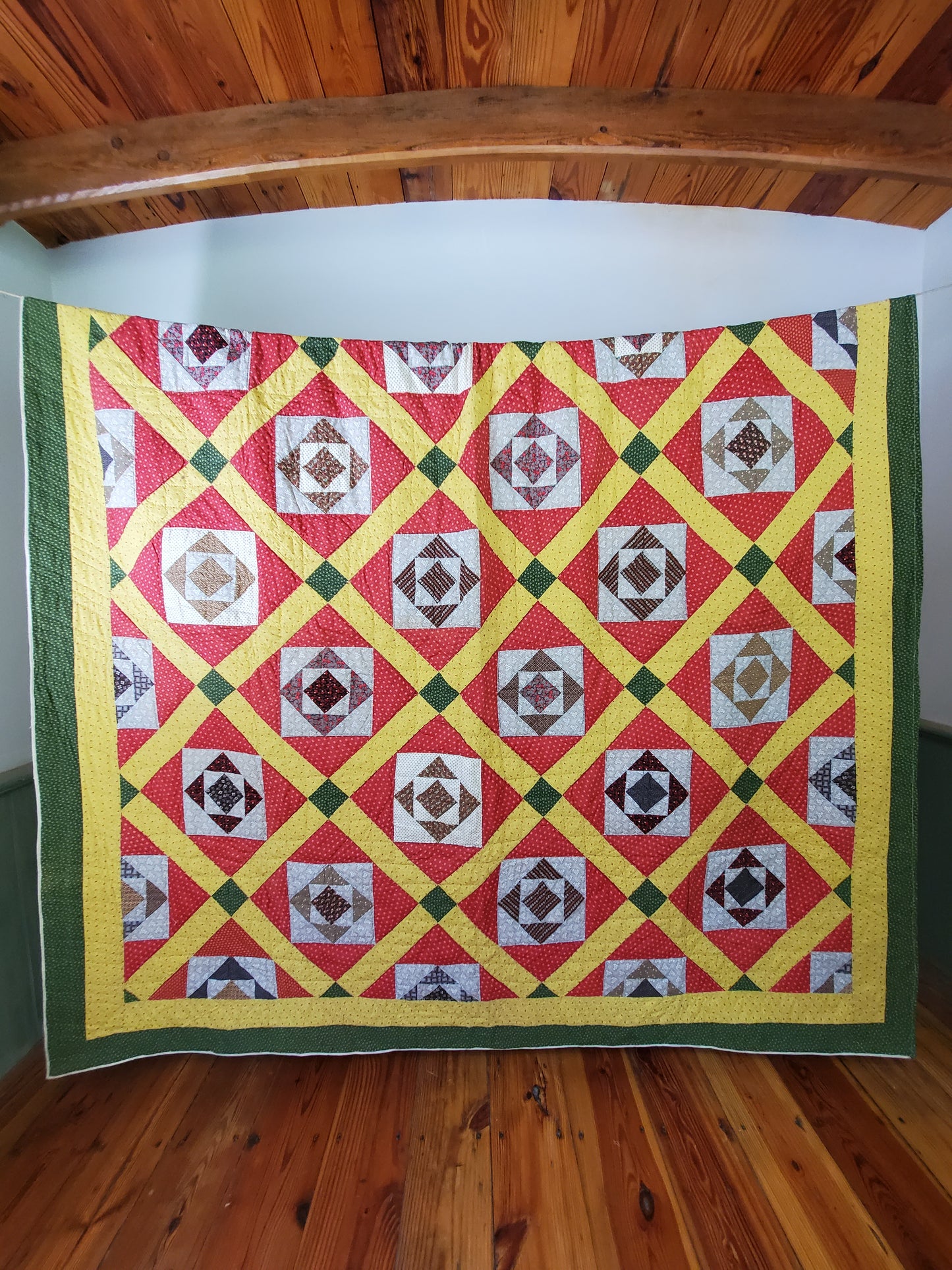 Square in a Square Antique Quilt