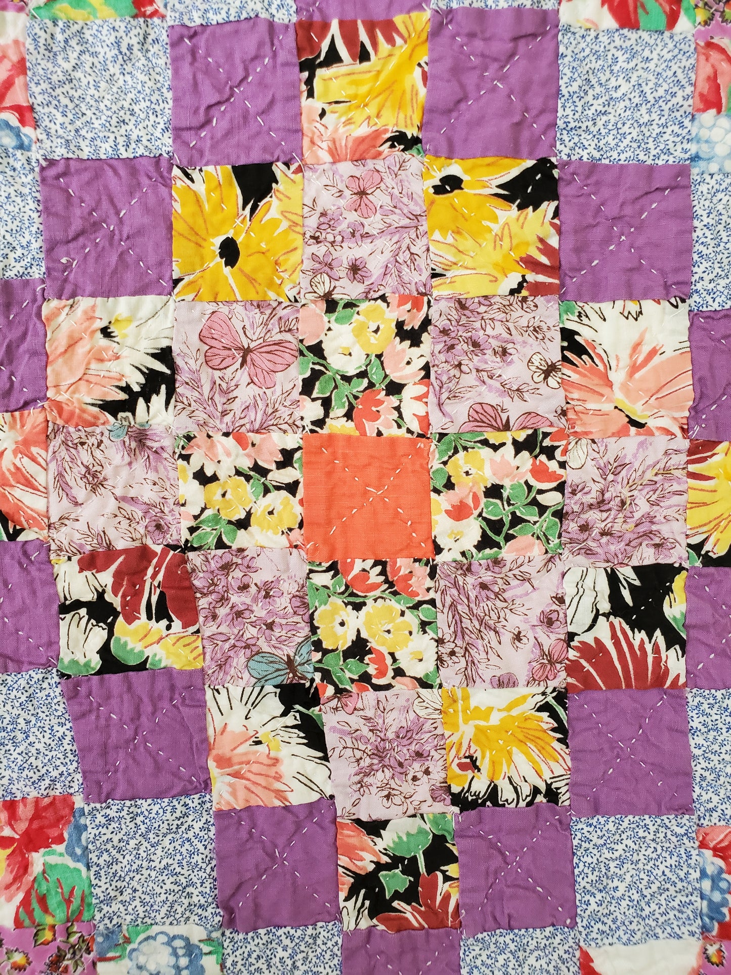 Vintage Quilted Coverlet c1950