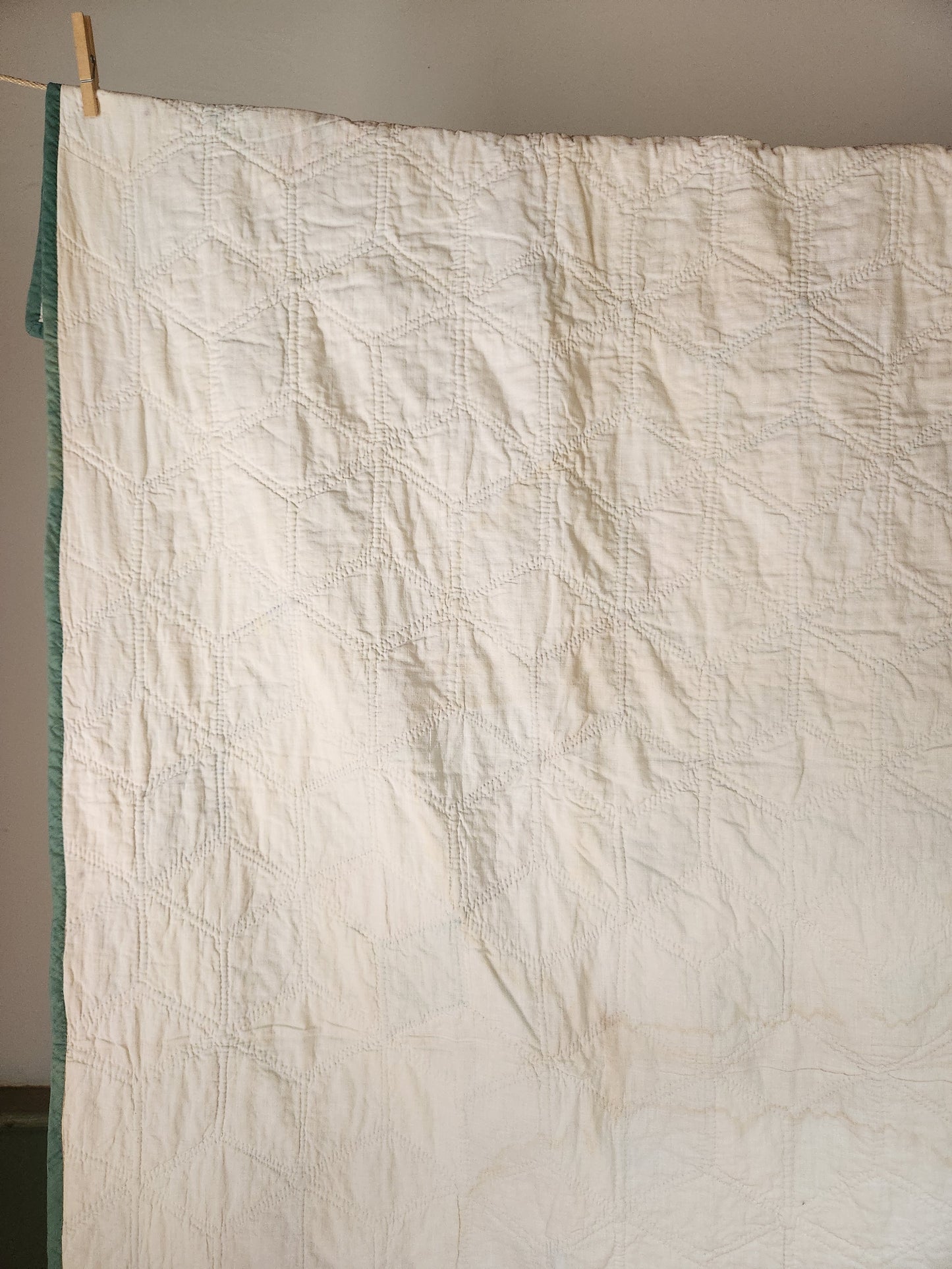 Vintage Tumbling Block Quilt