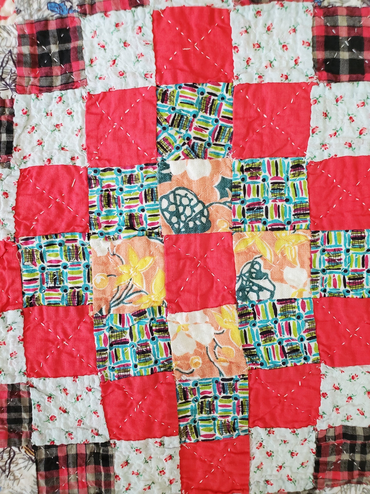 Vintage Quilted Coverlet c1950