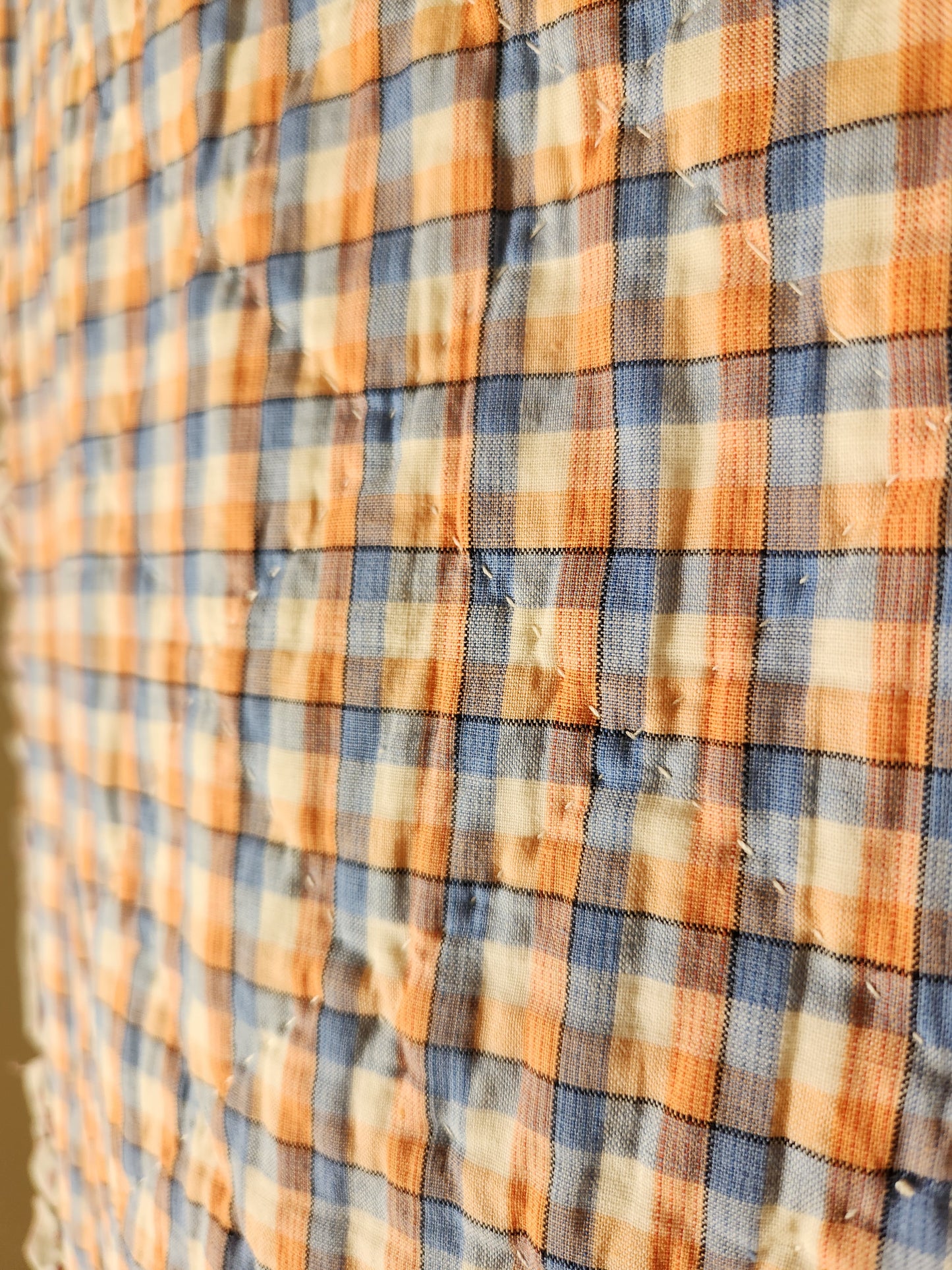Unique Vintage Patchwork Quilt with Ruffles c1940