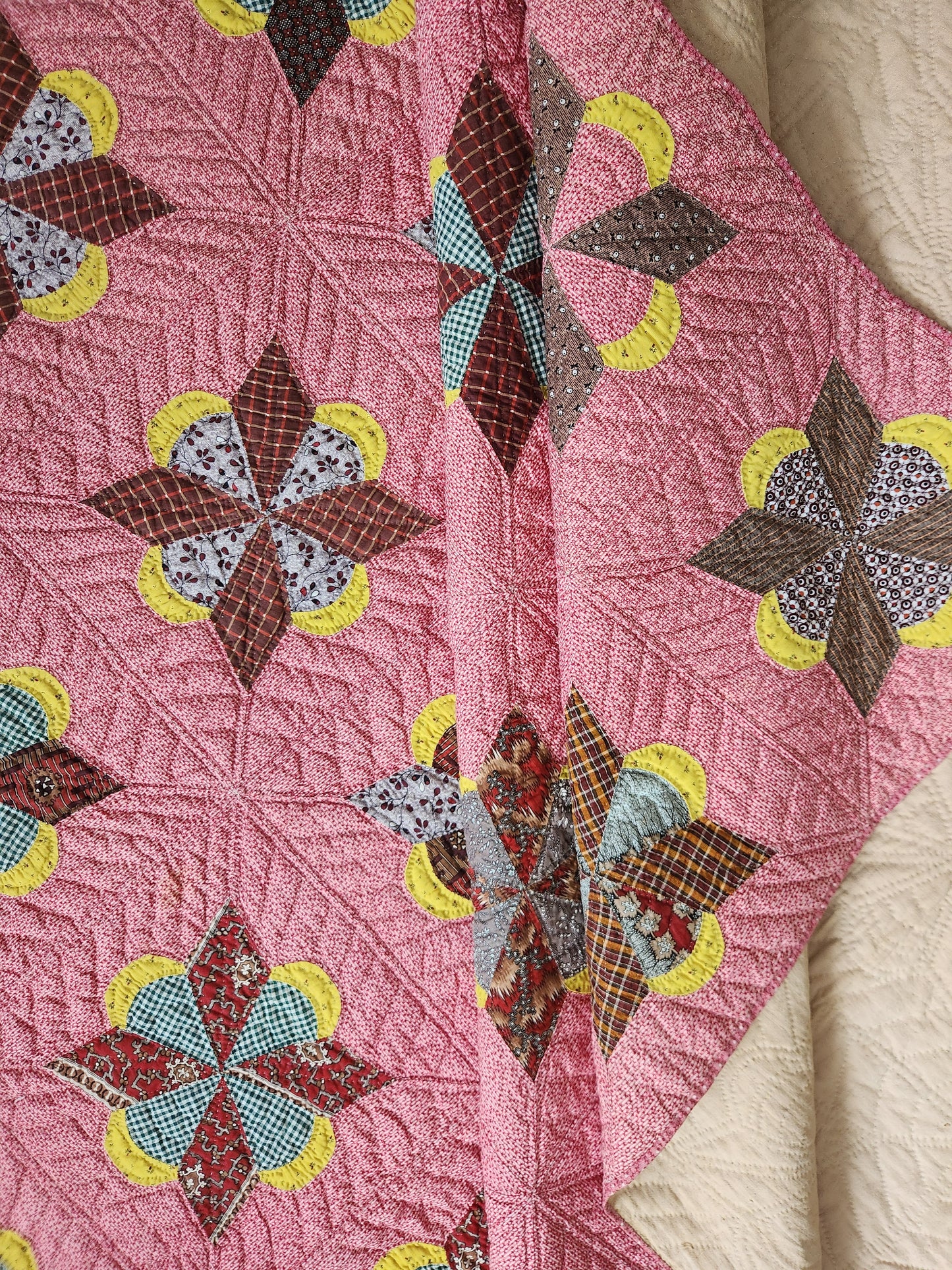 Antique Lucky Star Quilt c1880