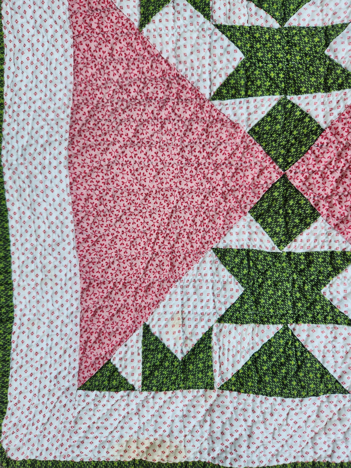 19th Century Pink & Green Quilt