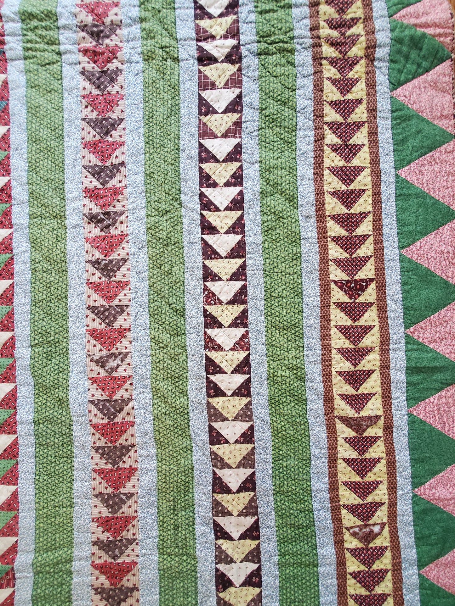 Flying Geese Antique Quilt ca 1880