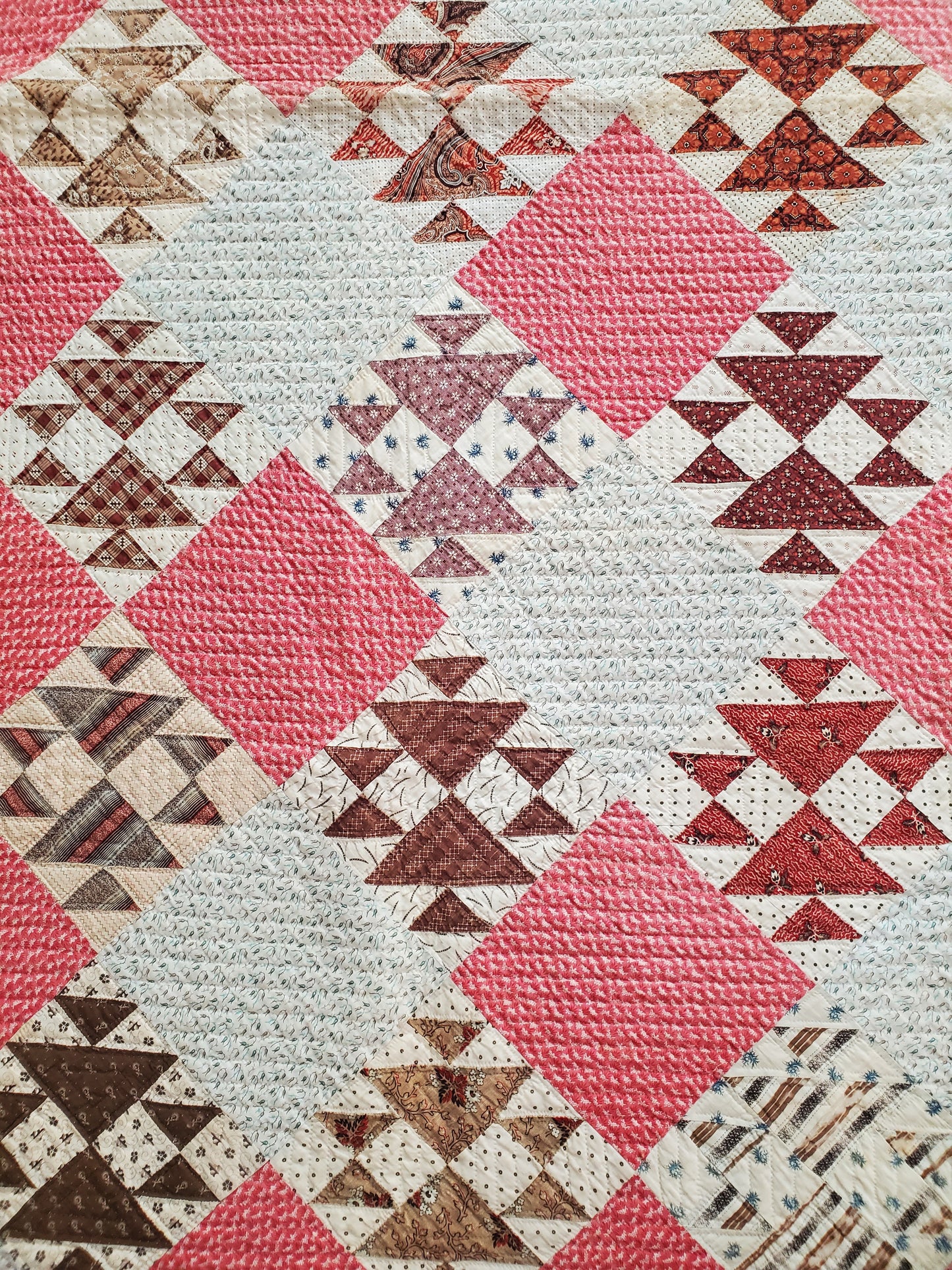 Old Maid's Puzzle Antique Quilt