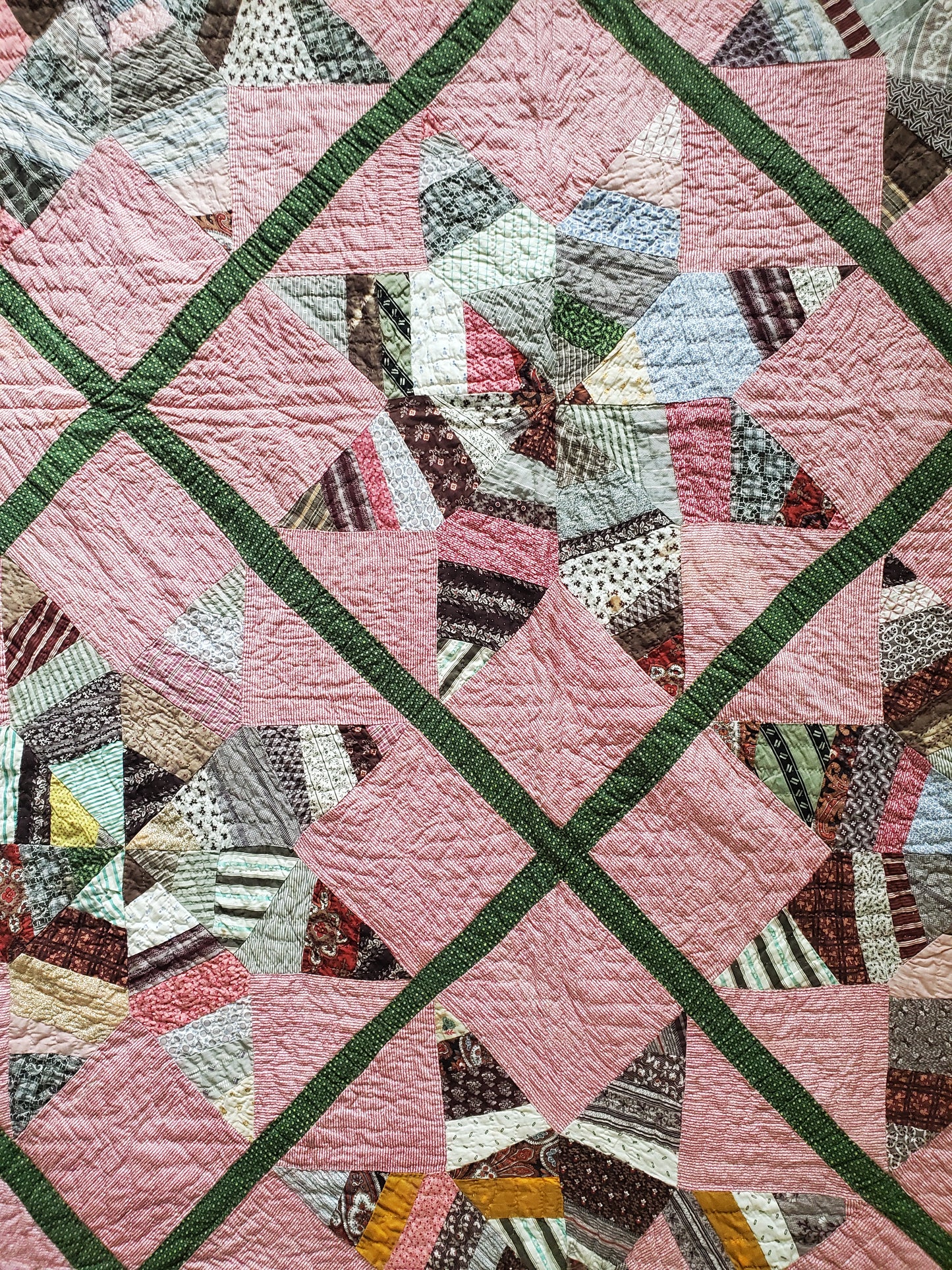 19th Century Star Antique Quilt ca 1870