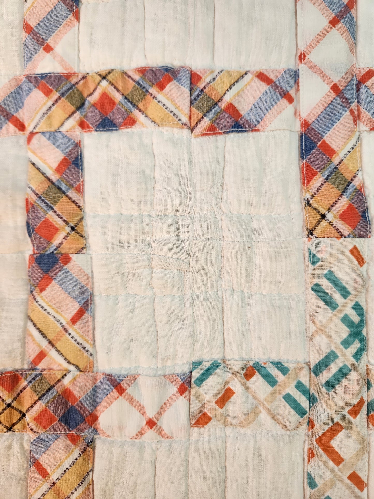 Vintage Feed Sack Scottie Quilt c1930