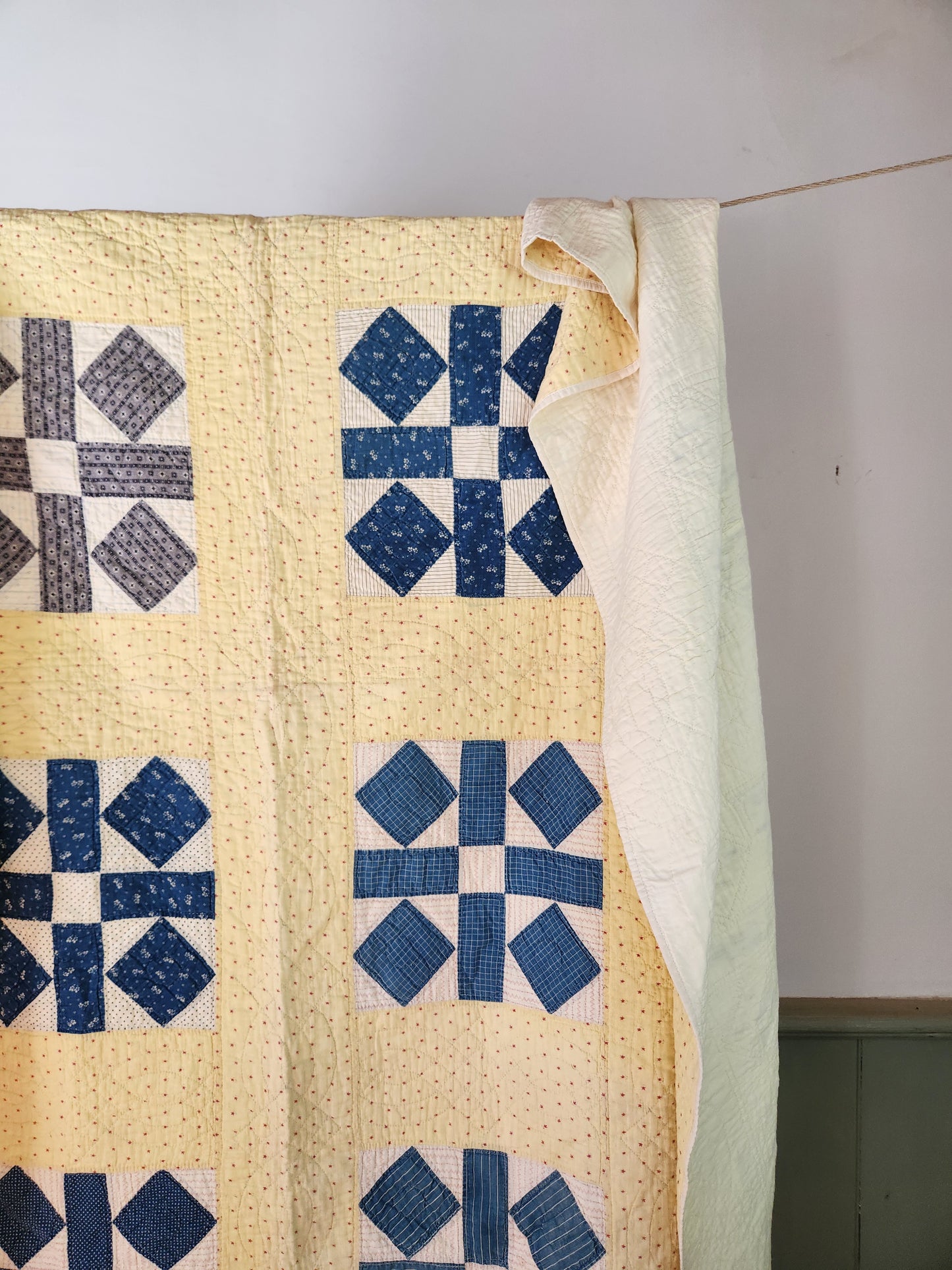Antique Garden of Eden Patchwork Quilt c1900