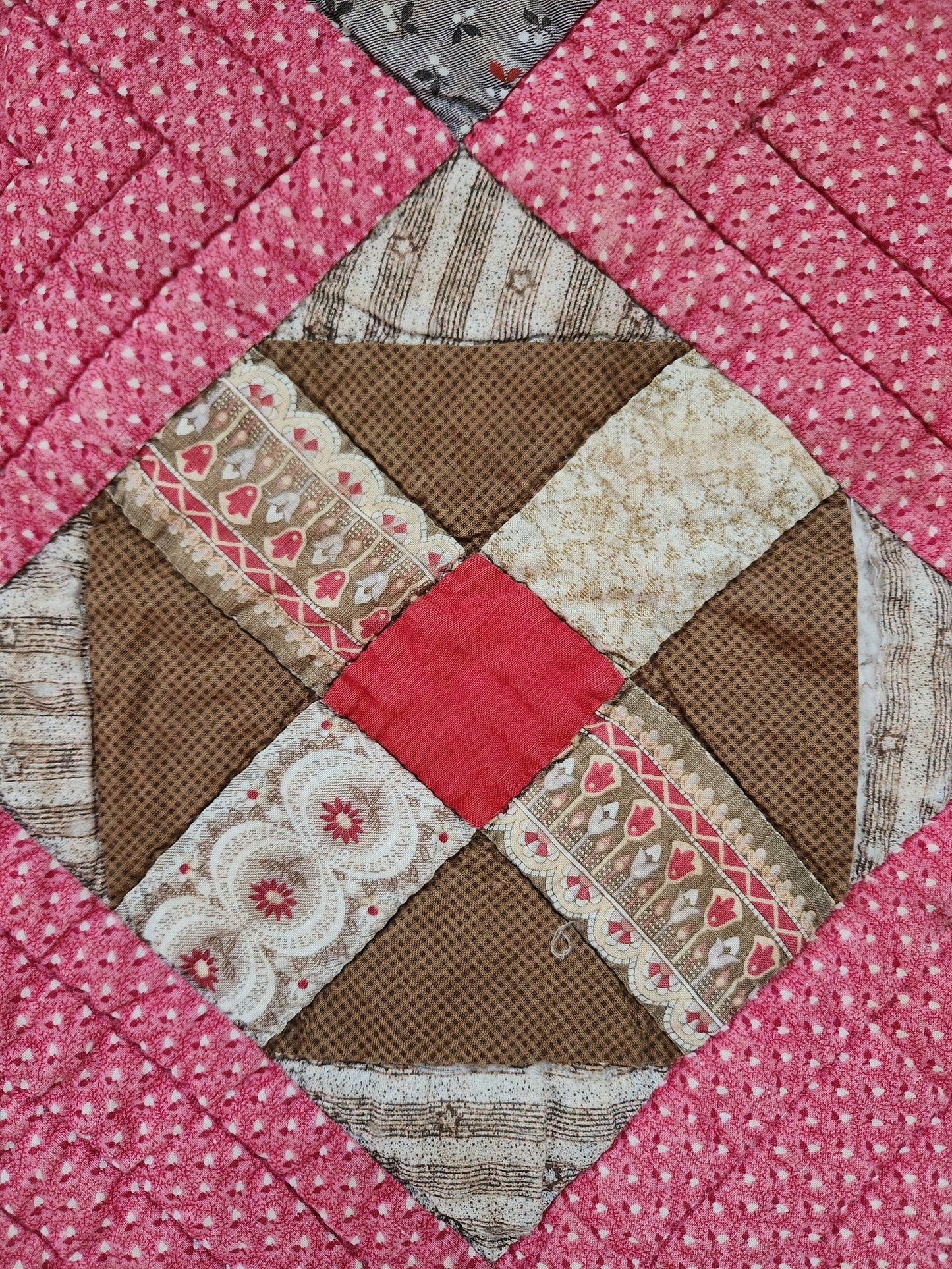 19th Century Pink Patchwork Quilt