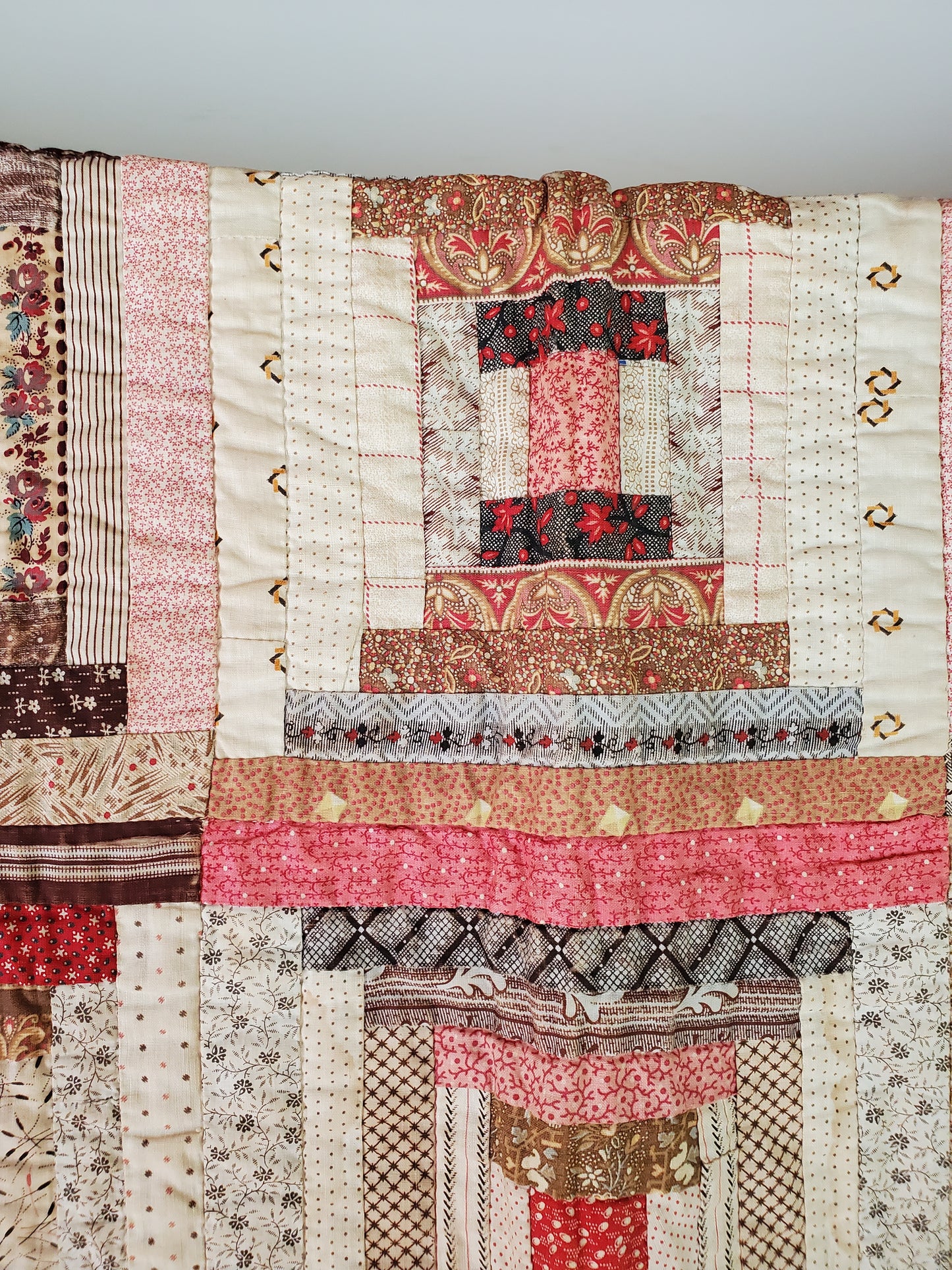 Antique Log Cabin Quilt c1890