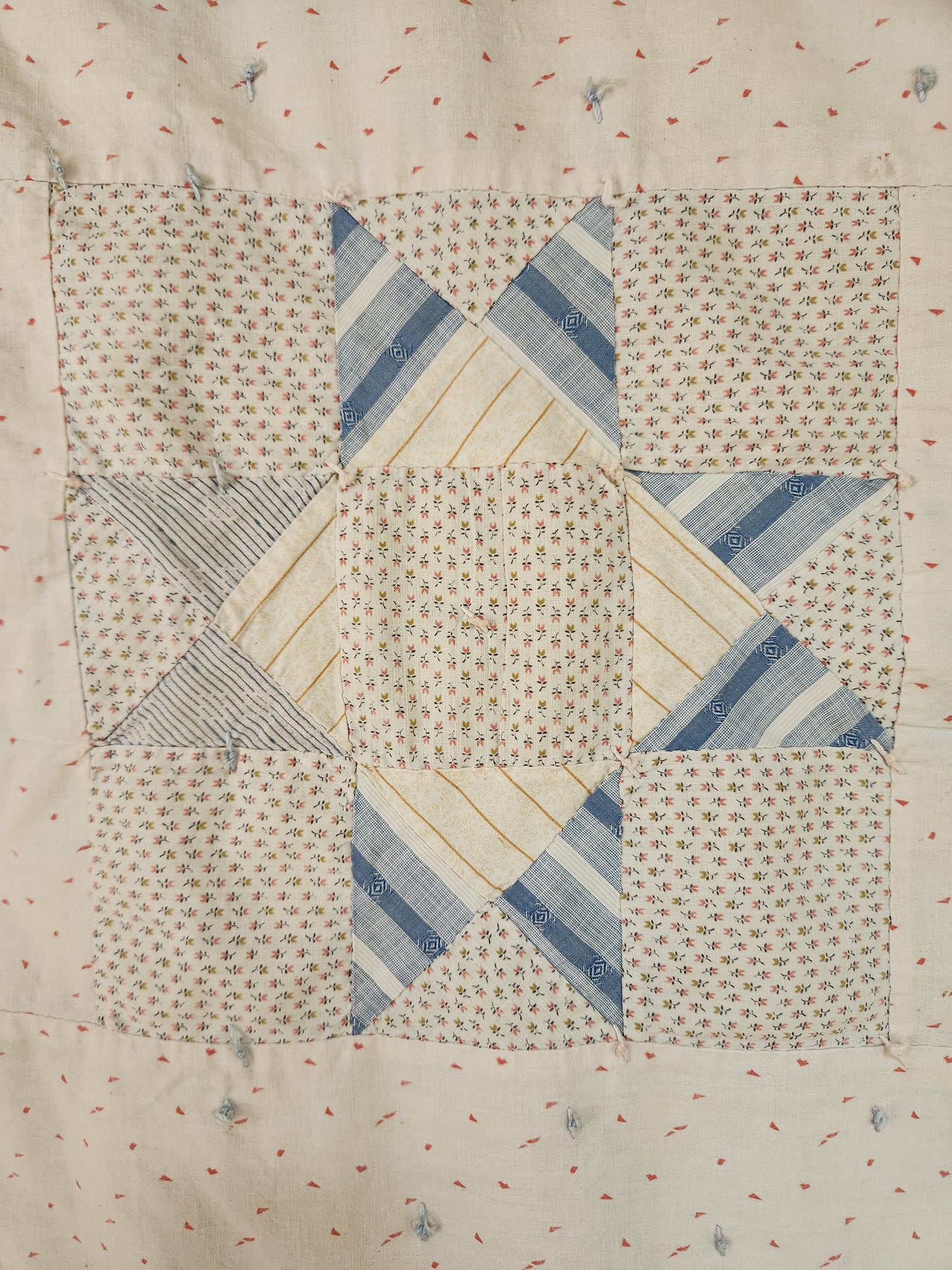 Hand Tied Star Quilt c1920