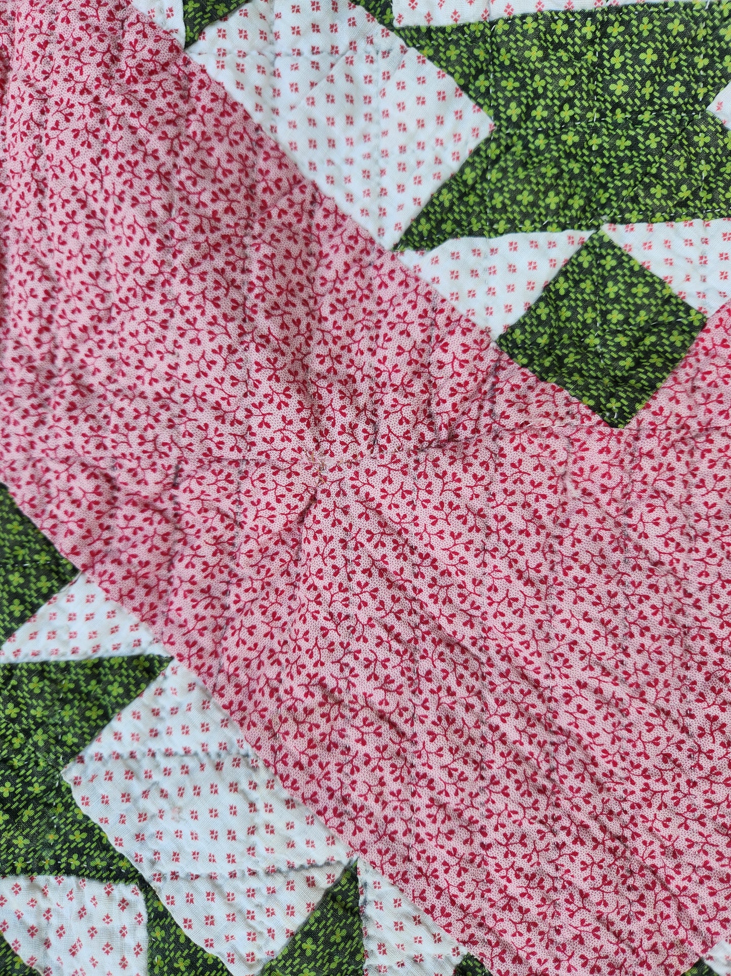 19th Century Pink & Green Quilt