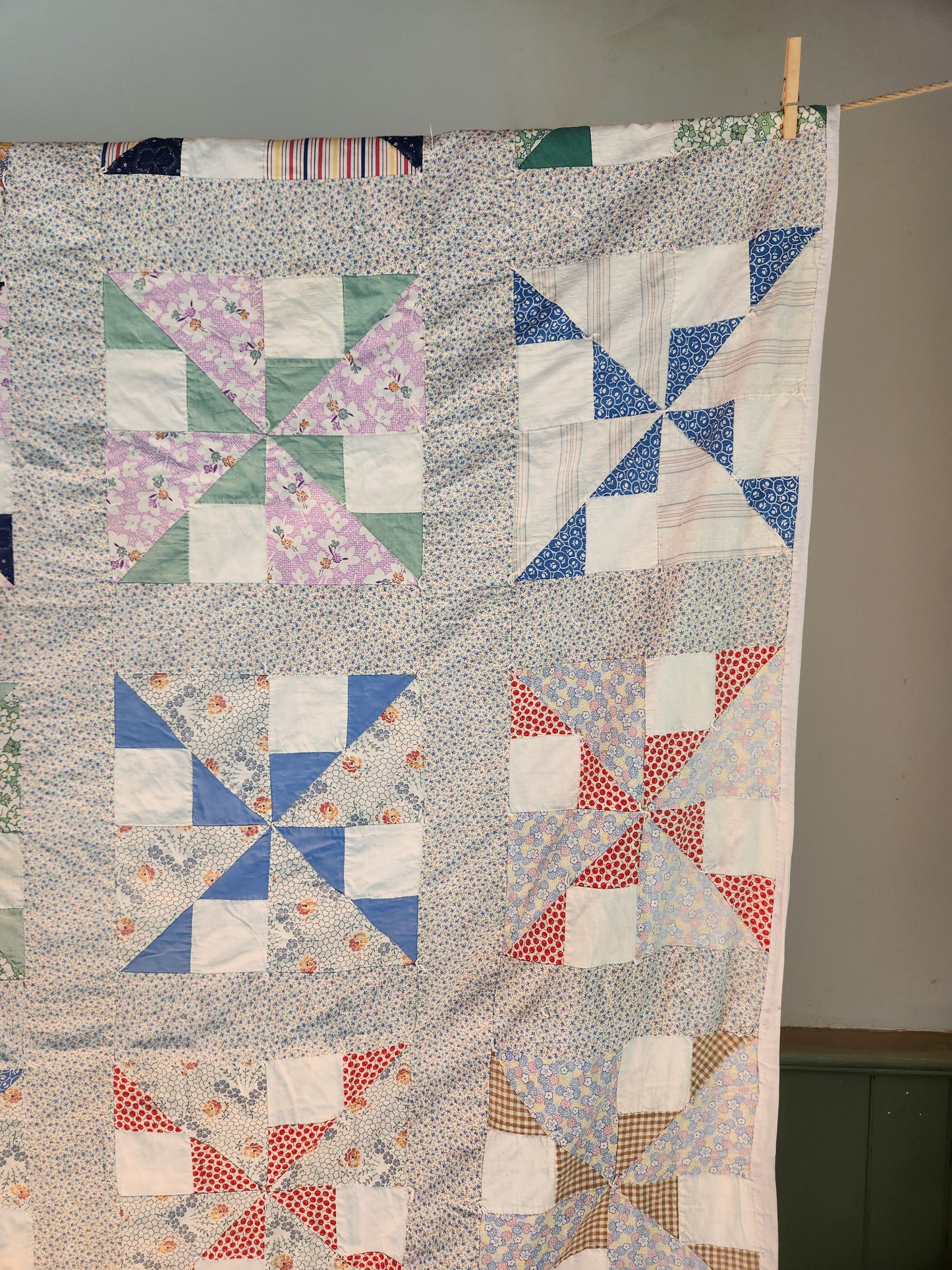 Vintage Pinwheel Quilt c1930