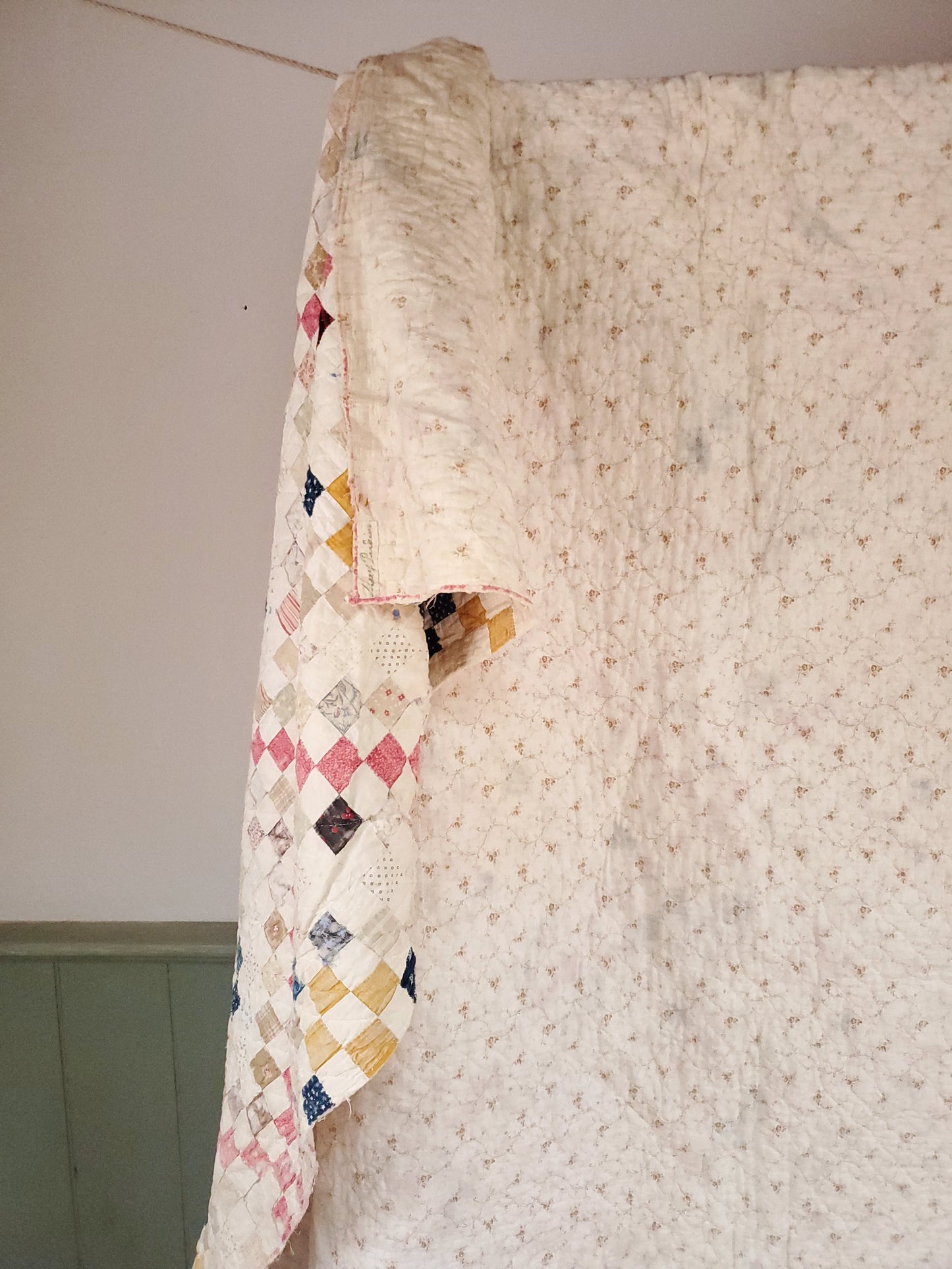 Antique Postage Stamp Quilt c1890