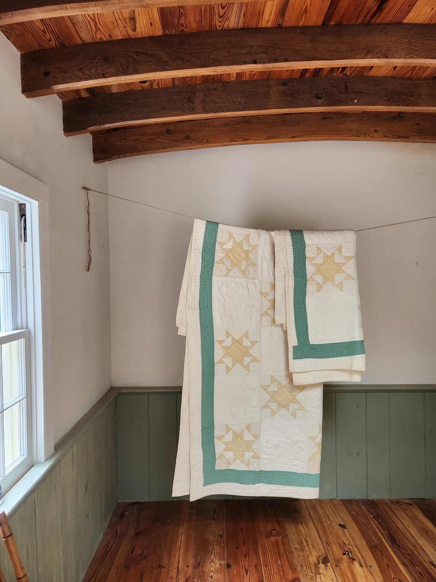 PAIR Of Matching Star Quilts ca 1930