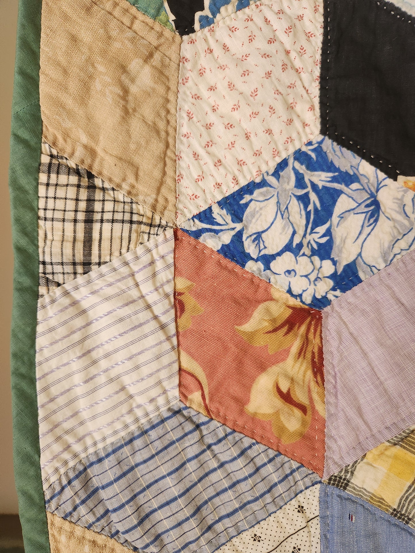 Vintage Tumbling Block Quilt