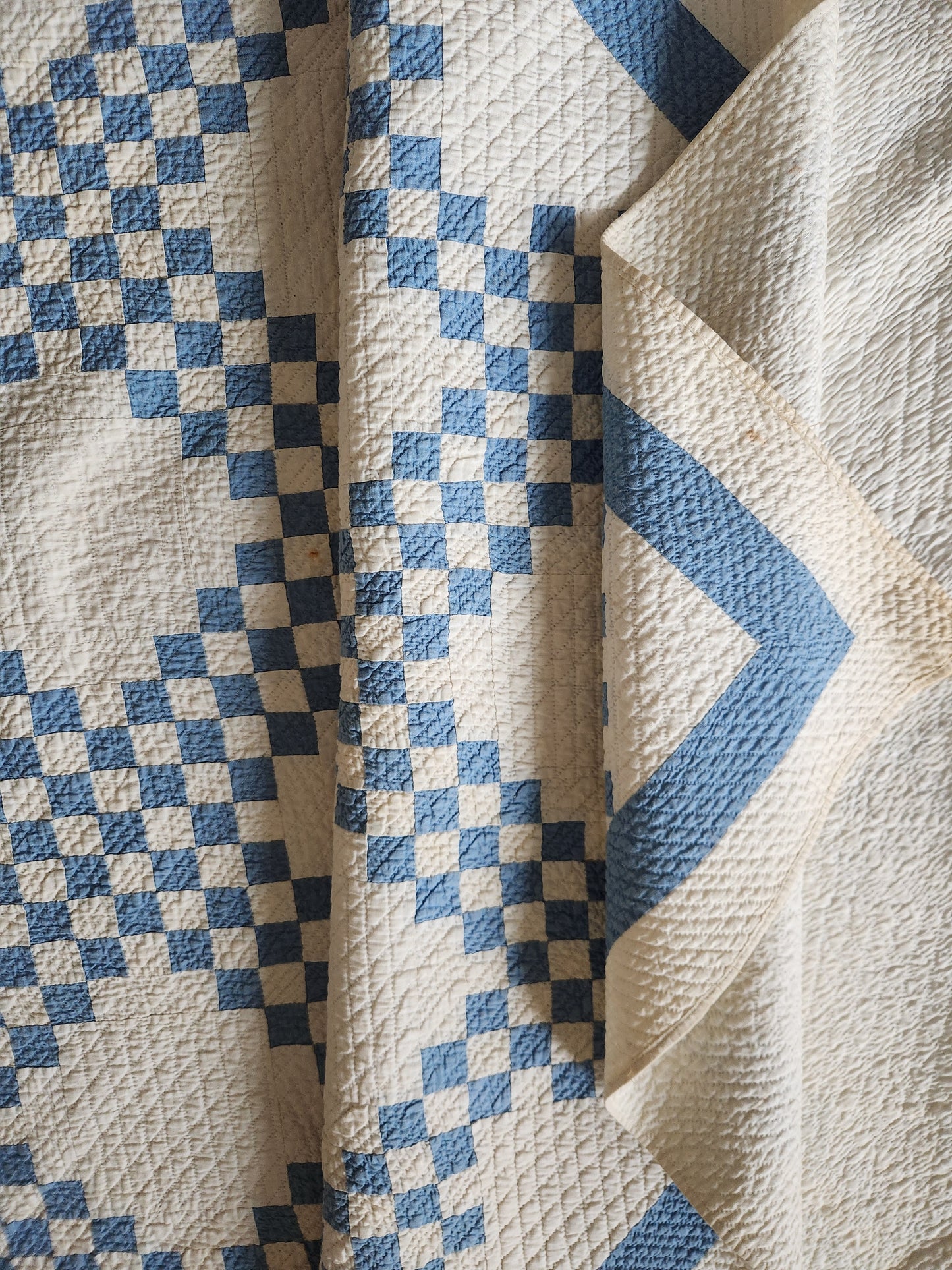 Blue and White Triple Irish Chain