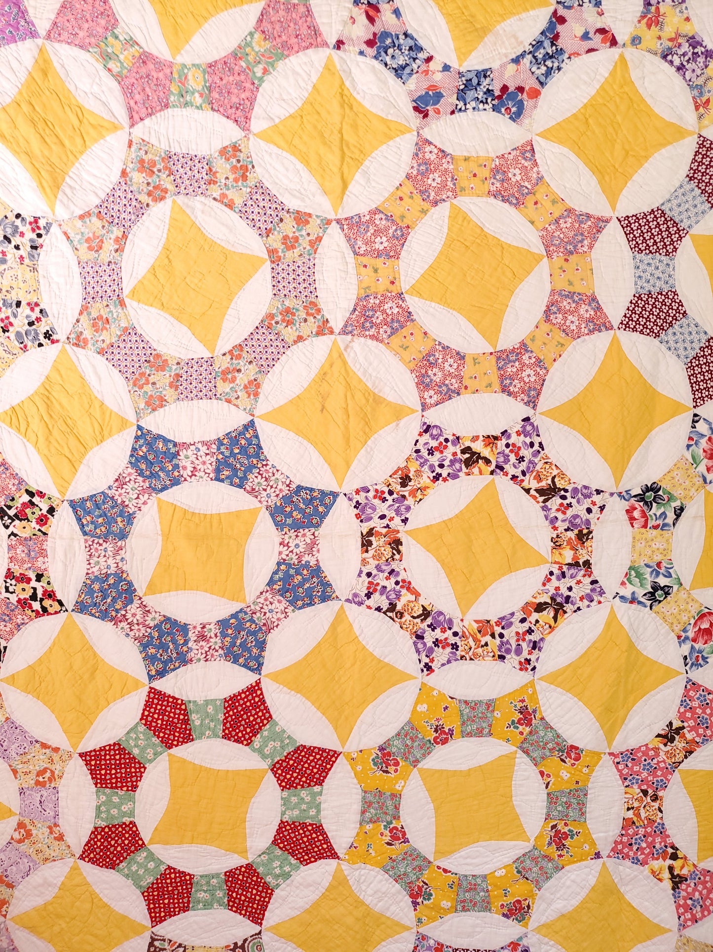 Vintage Feed Sack Ceasar's Crown Quilt