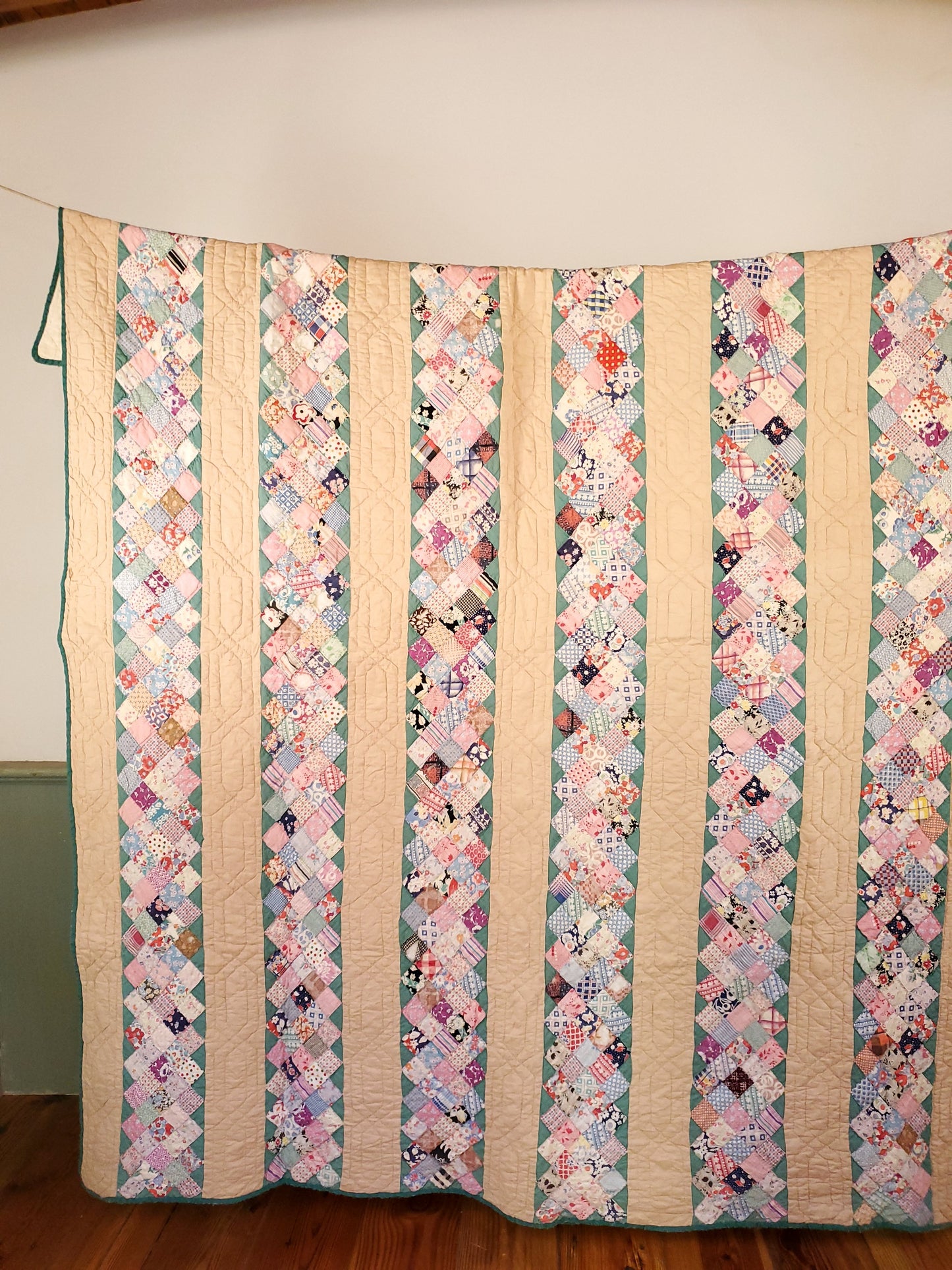 Patchwork Bar Quilt c1930