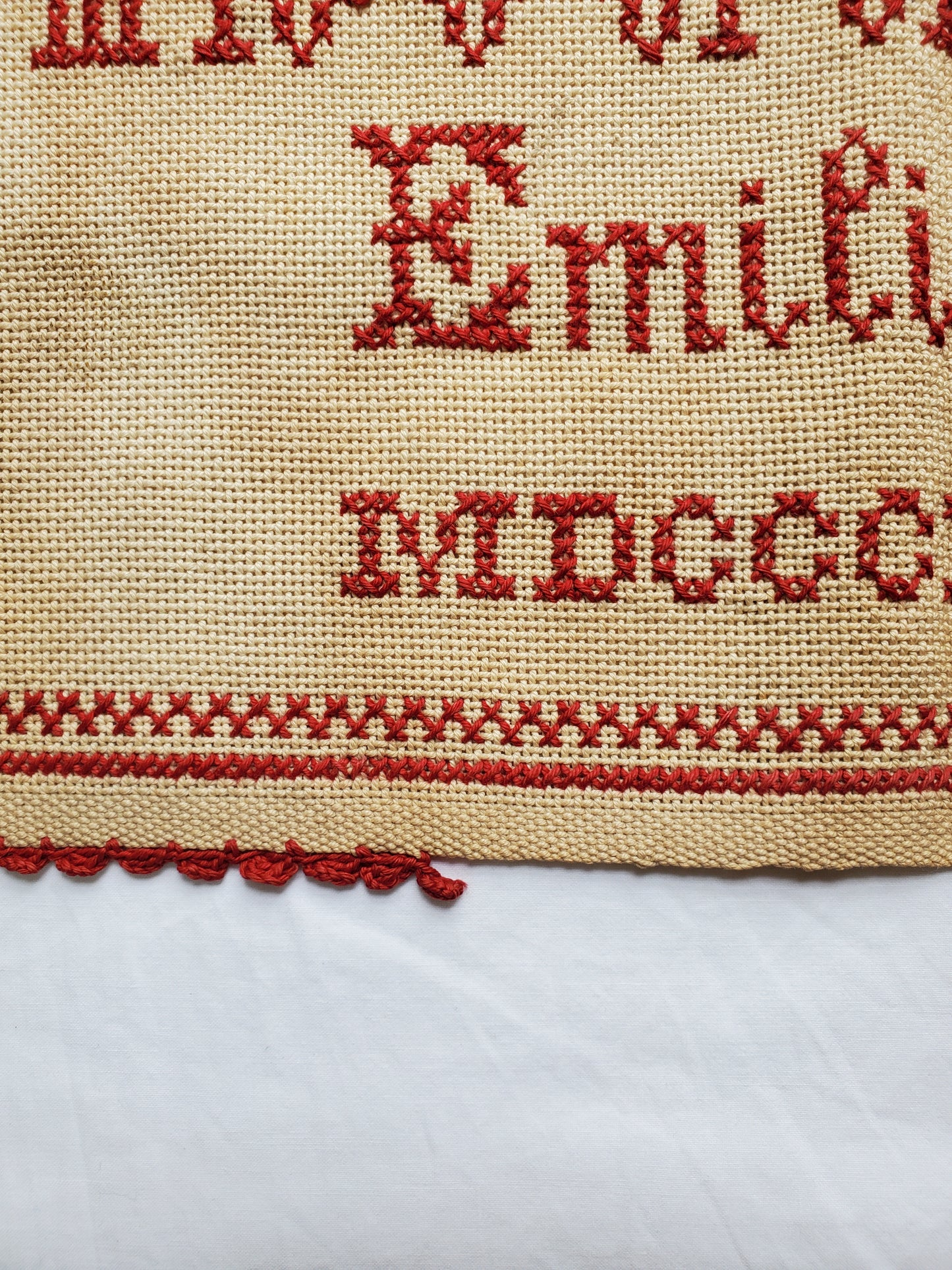 1885 Cross Stitch Sampler