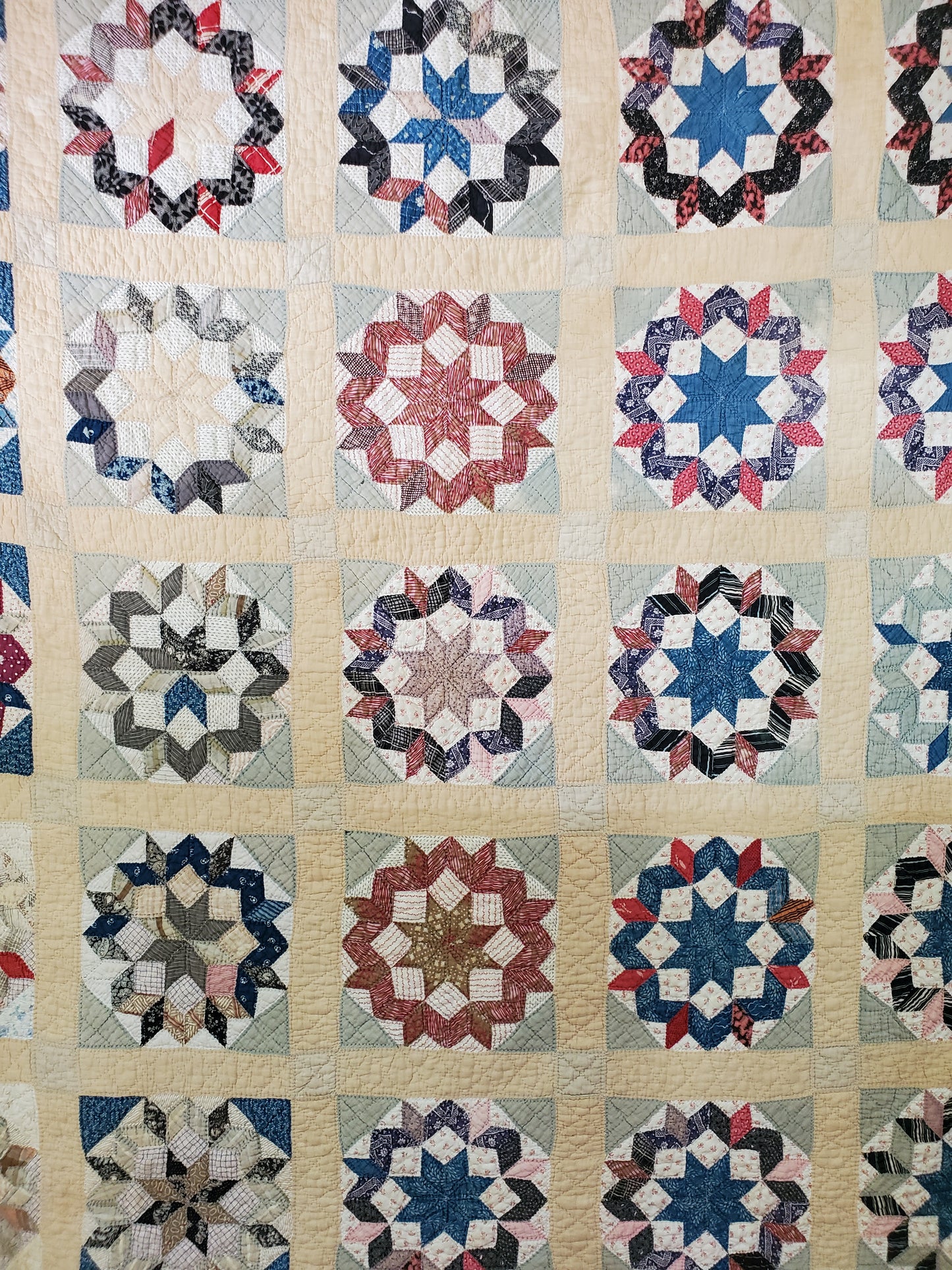 Antique Carpenter's Star Quilt ca 1890
