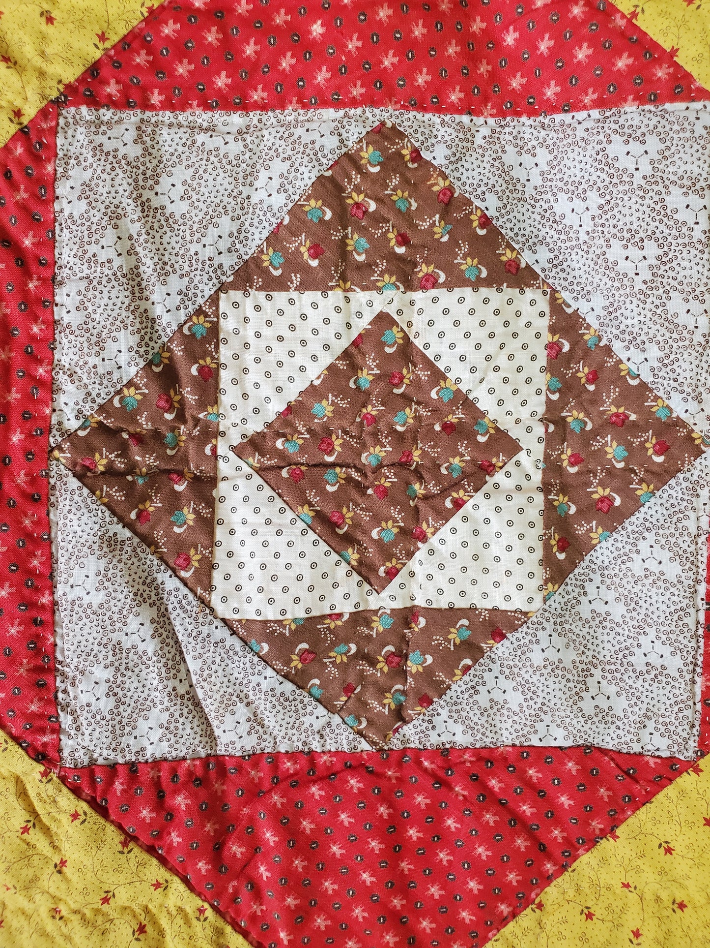 Square in a Square Antique Quilt