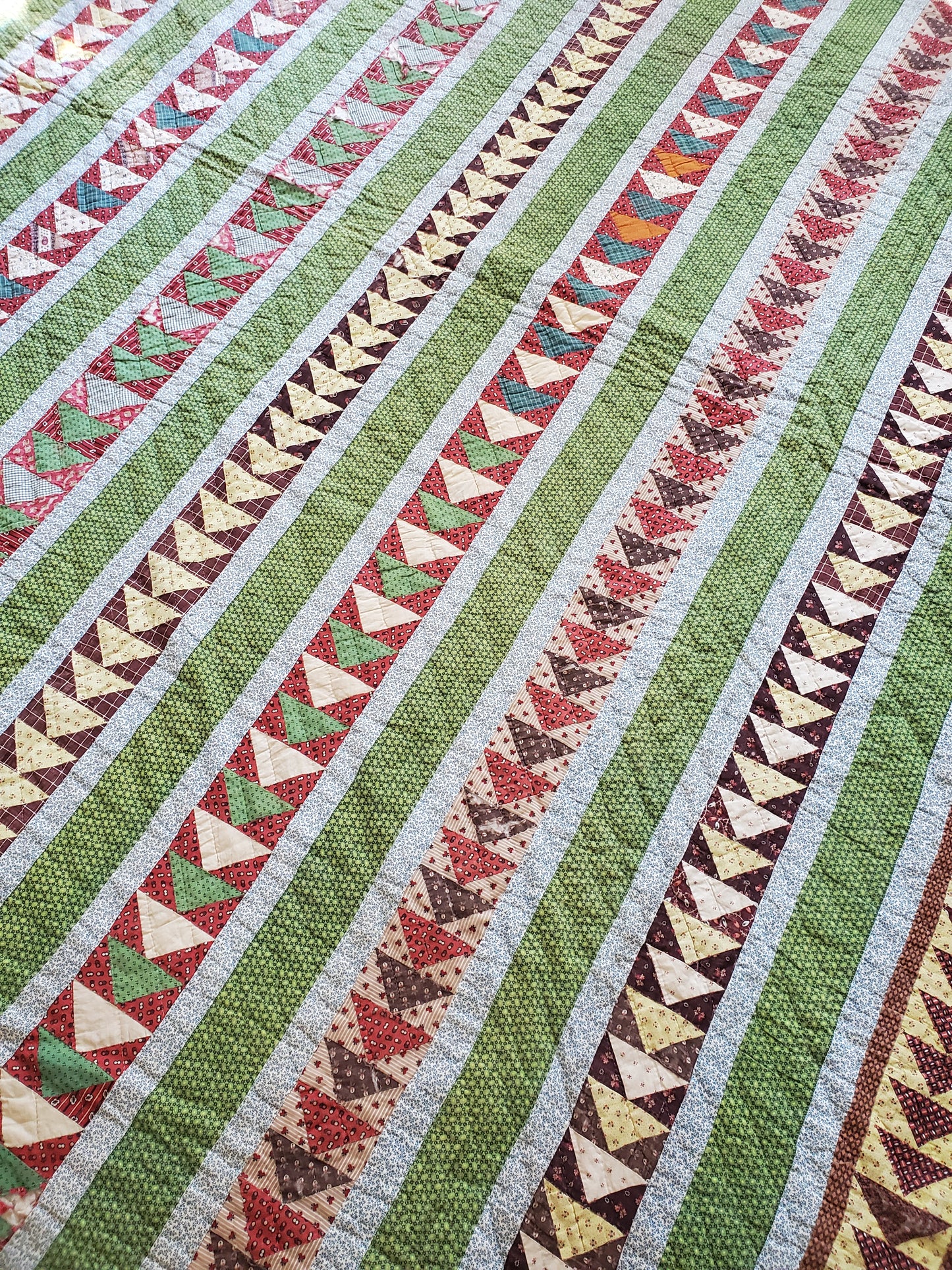 Flying Geese Antique Quilt ca 1880