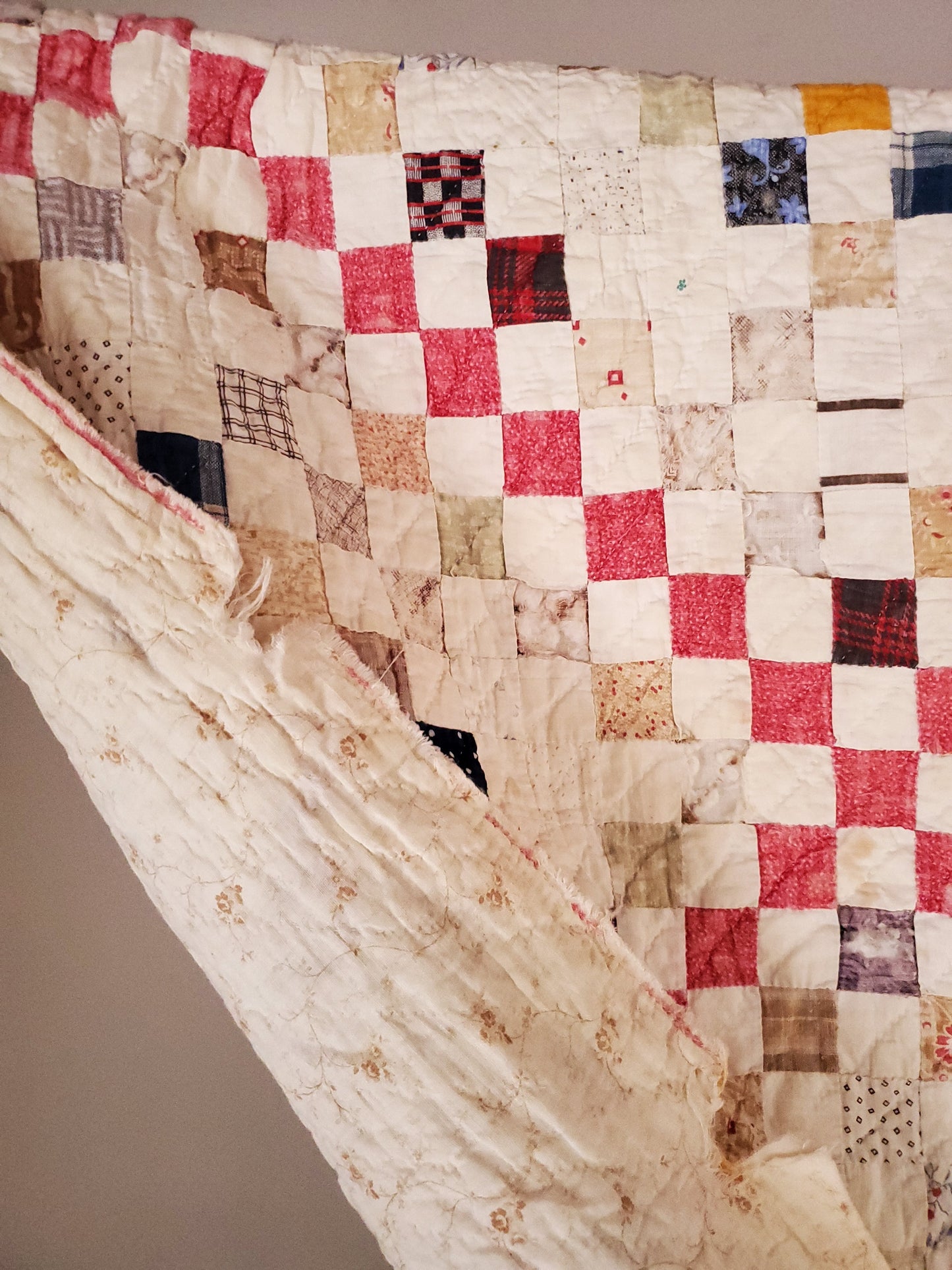 Antique Postage Stamp Quilt c1890