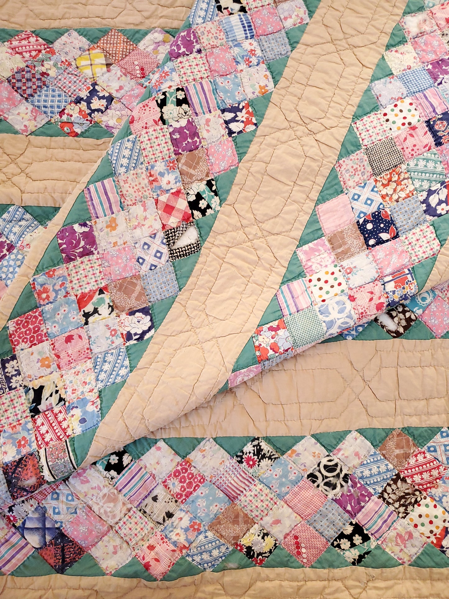 Patchwork Bar Quilt c1930