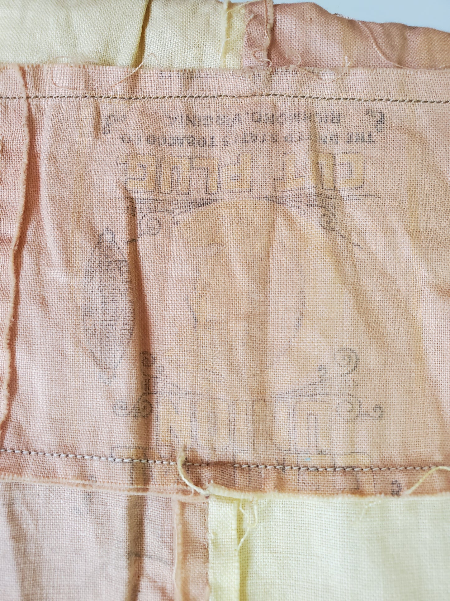 Tobacco Sack Quilt Top c1880
