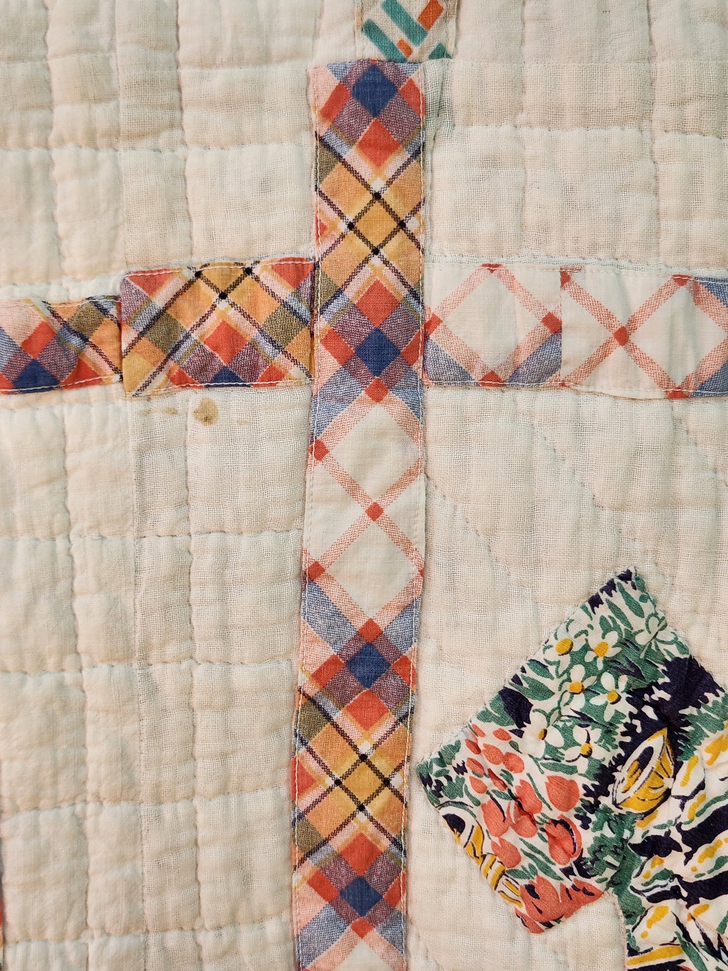 Vintage Feed Sack Scottie Quilt c1930