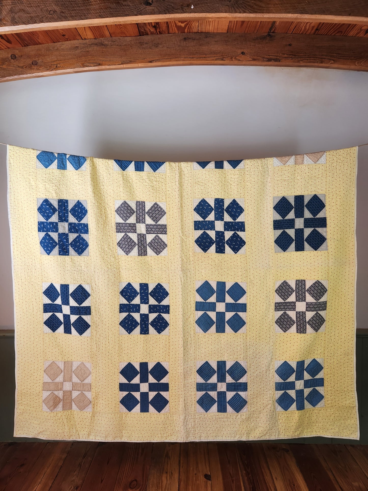 Antique Garden of Eden Patchwork Quilt c1900