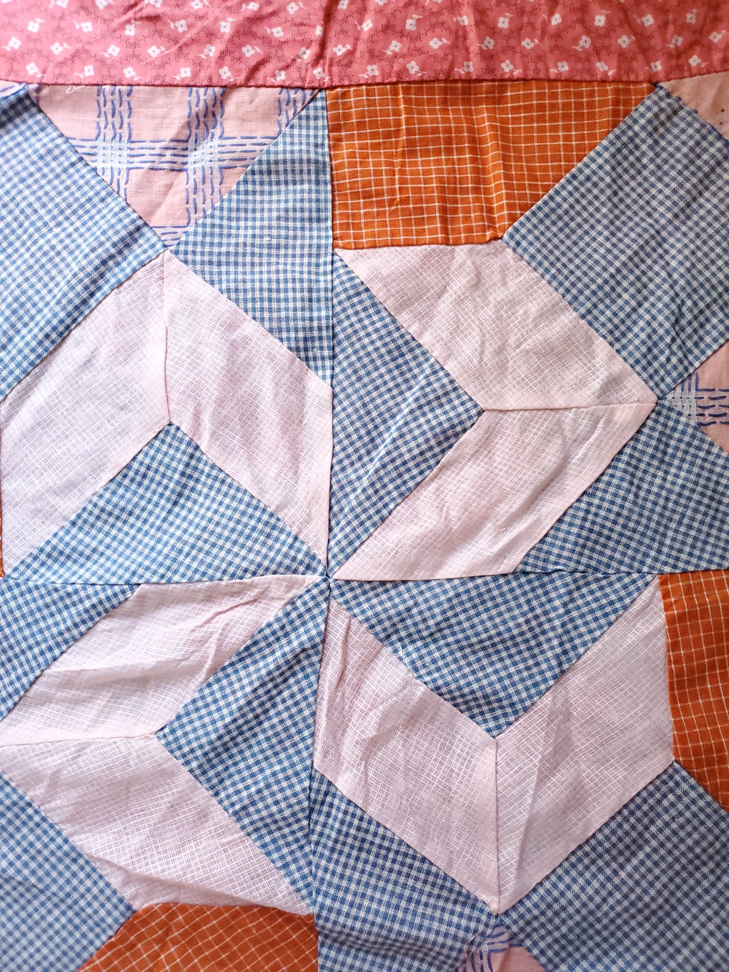 Pinwheel Quilt Top, ca 1930