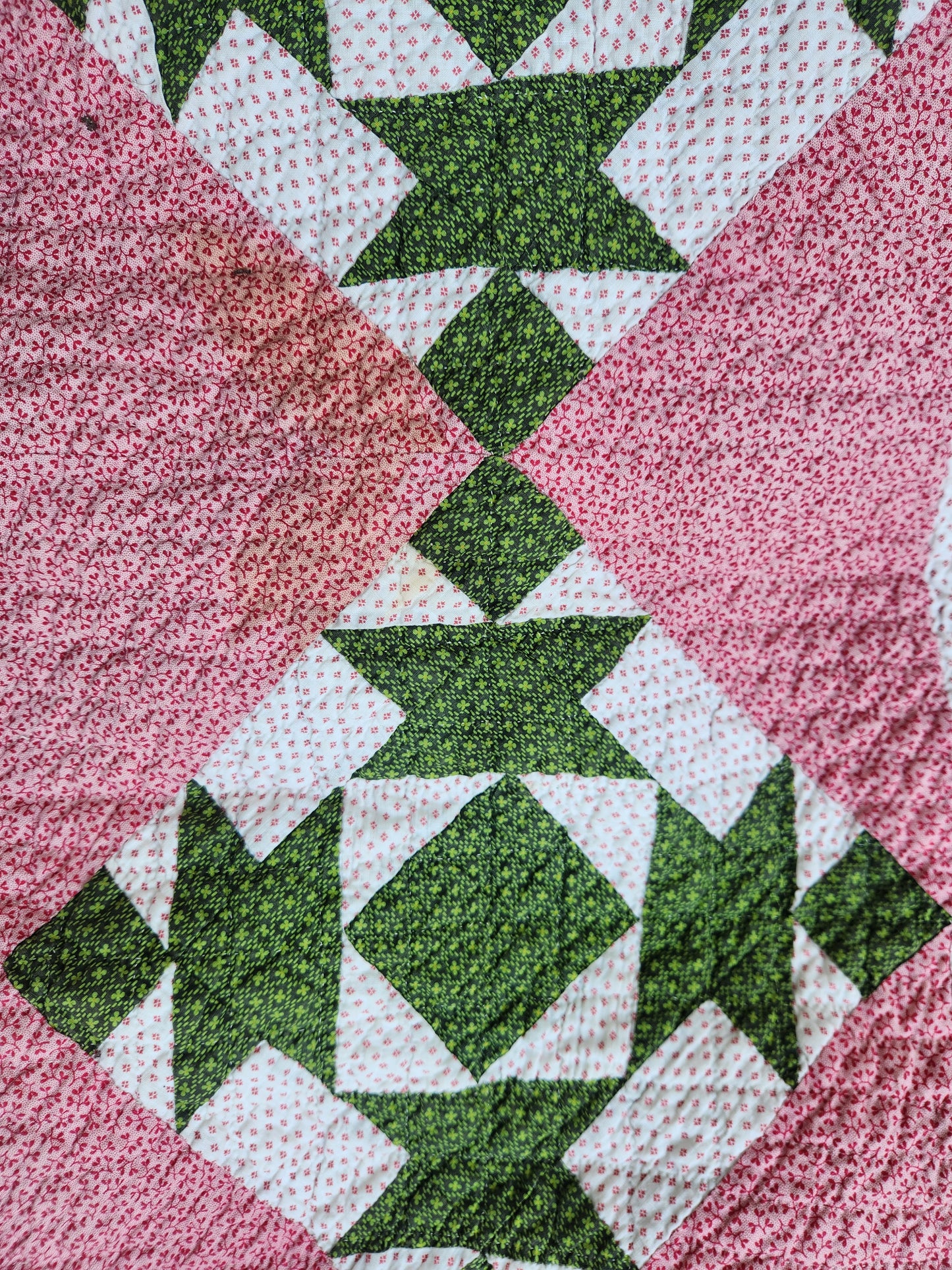 19th Century Pink & Green Quilt