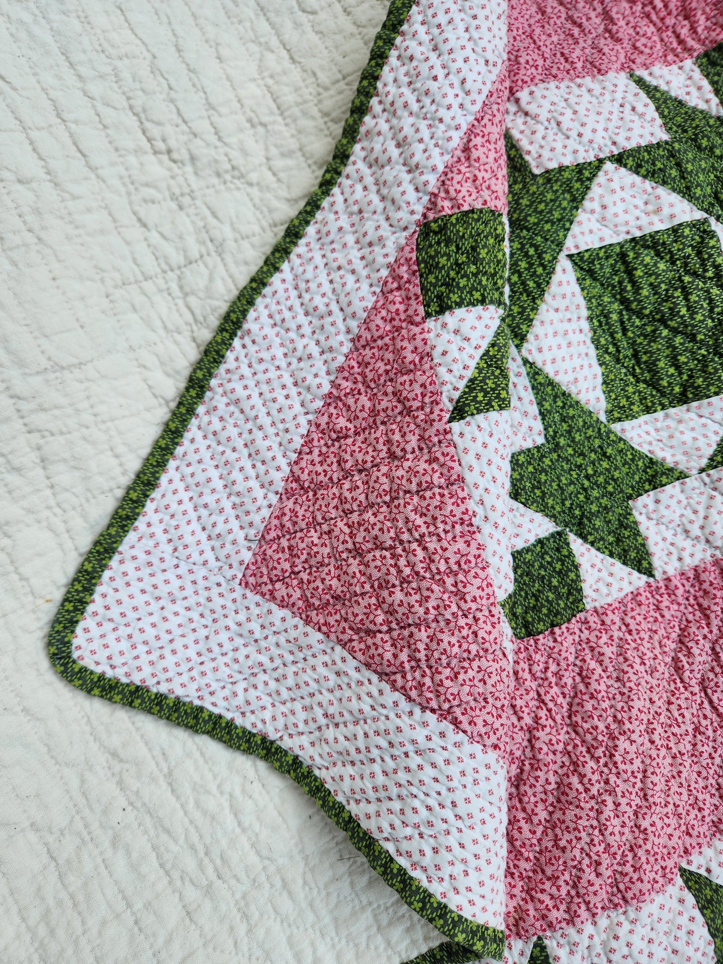 19th Century Pink & Green Quilt