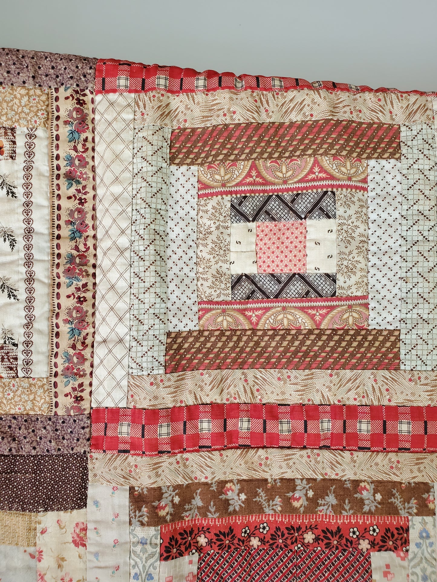 Antique Log Cabin Quilt c1890