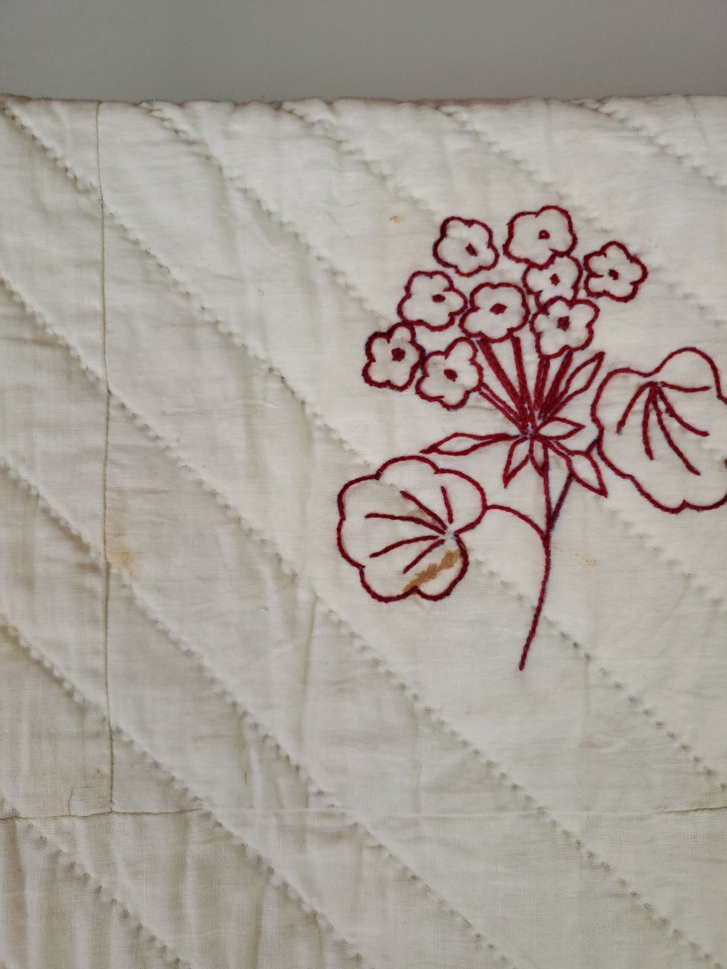 Redwork Vintage Quilt ca 1930