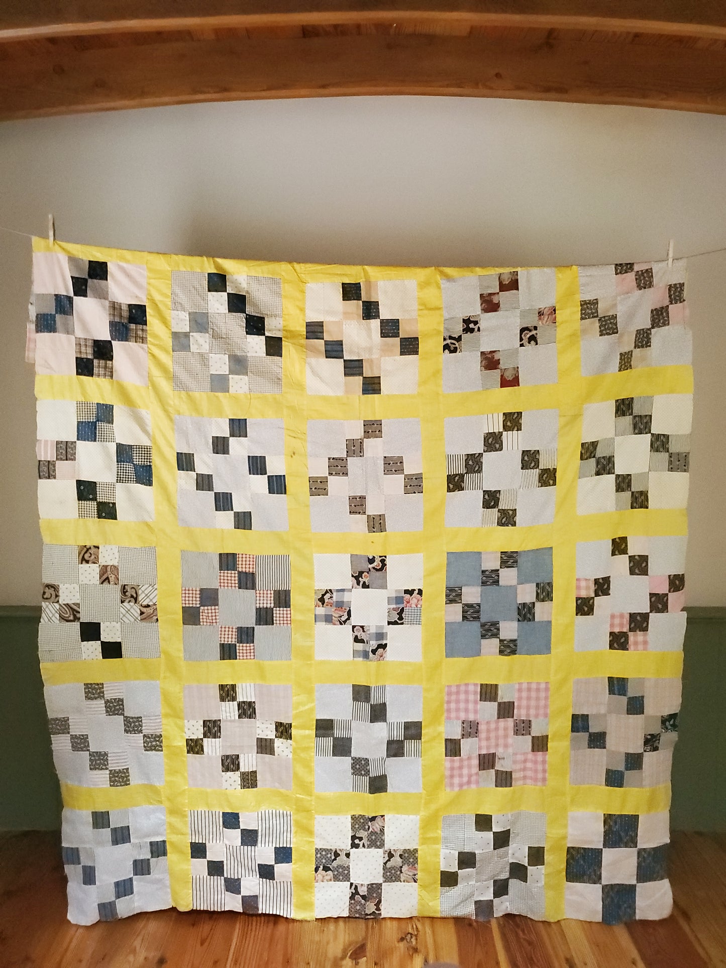 Hand Pieced Antique Quilt Top, ca 1920