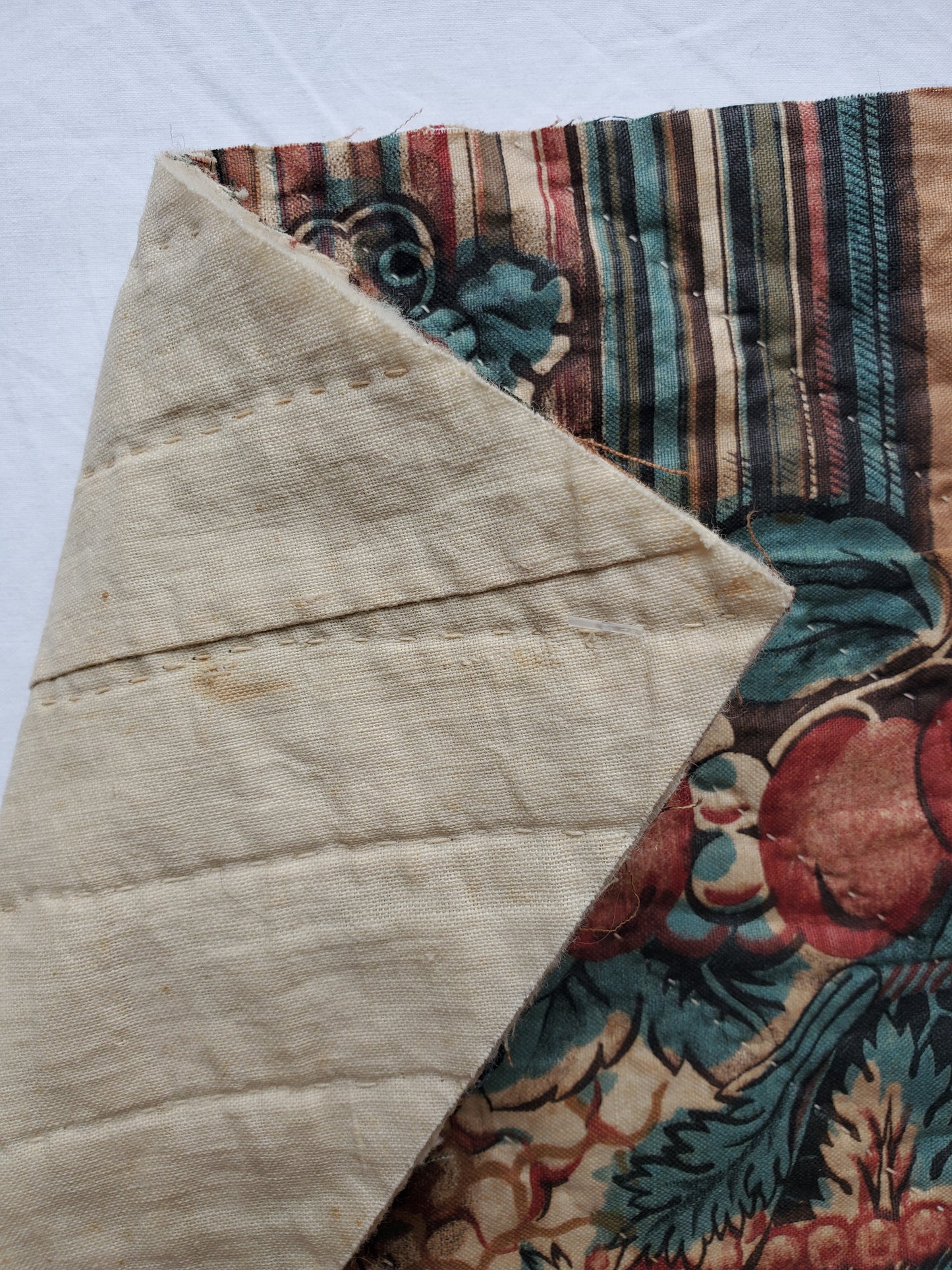 Set of 4 Early Chintz Quilt Remnants