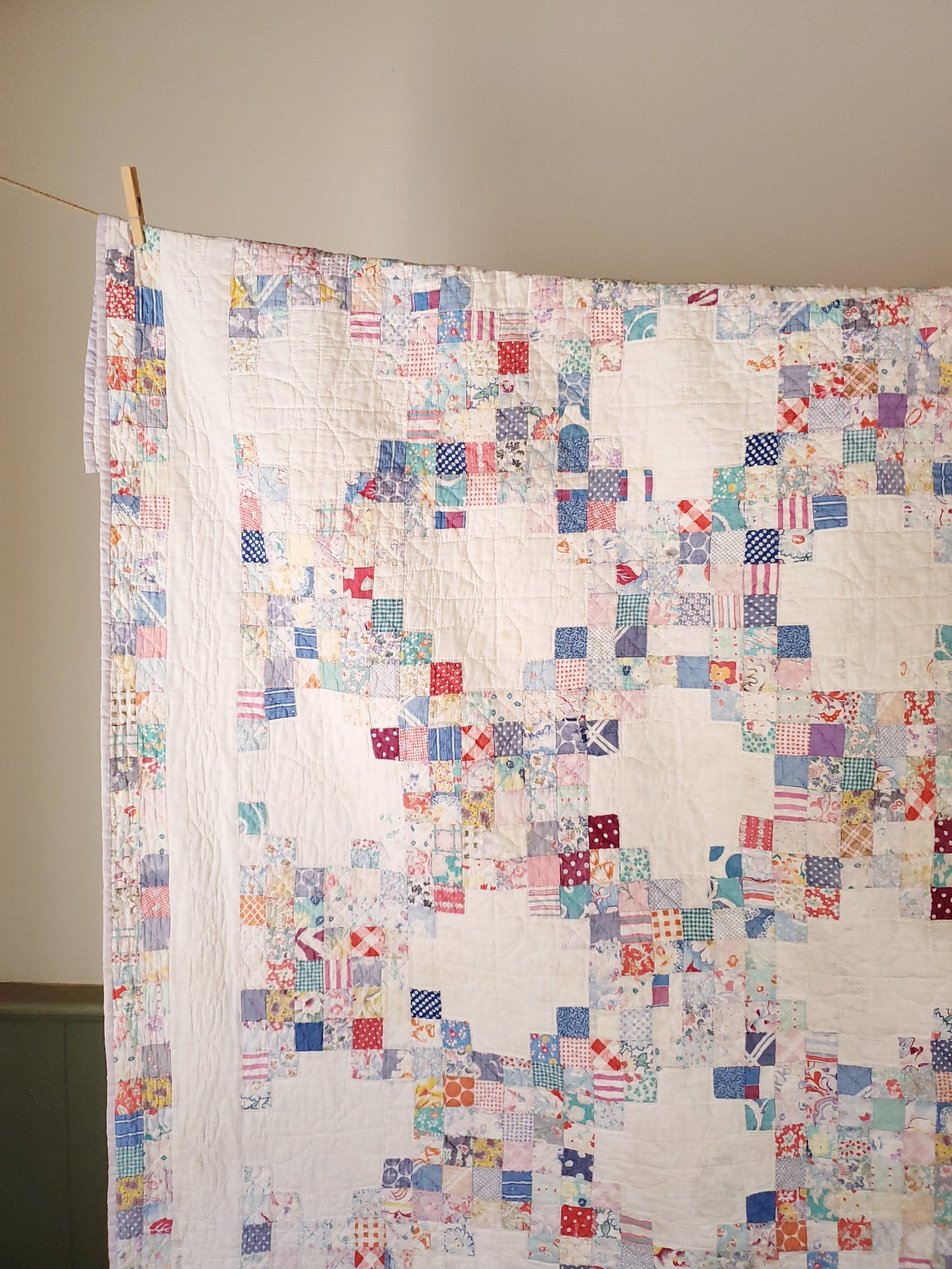 Vintage Irish Chain Quilt c1940
