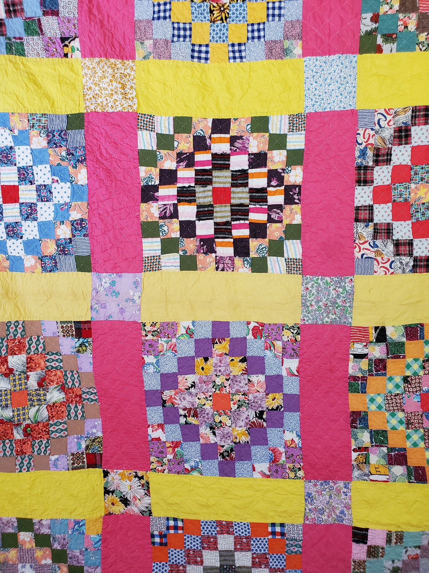 Vintage Quilted Coverlet c1950