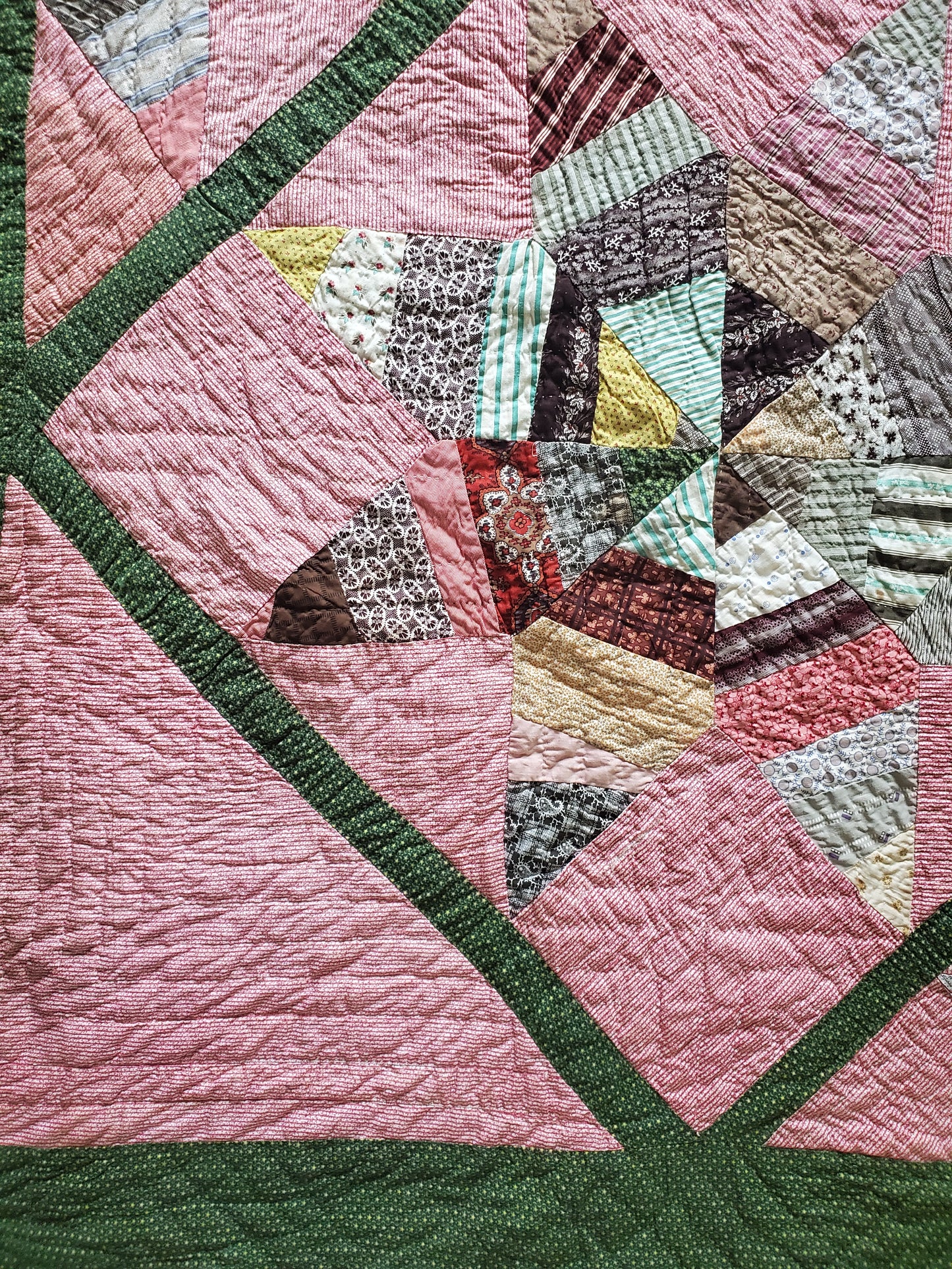 19th Century Star Antique Quilt ca 1870