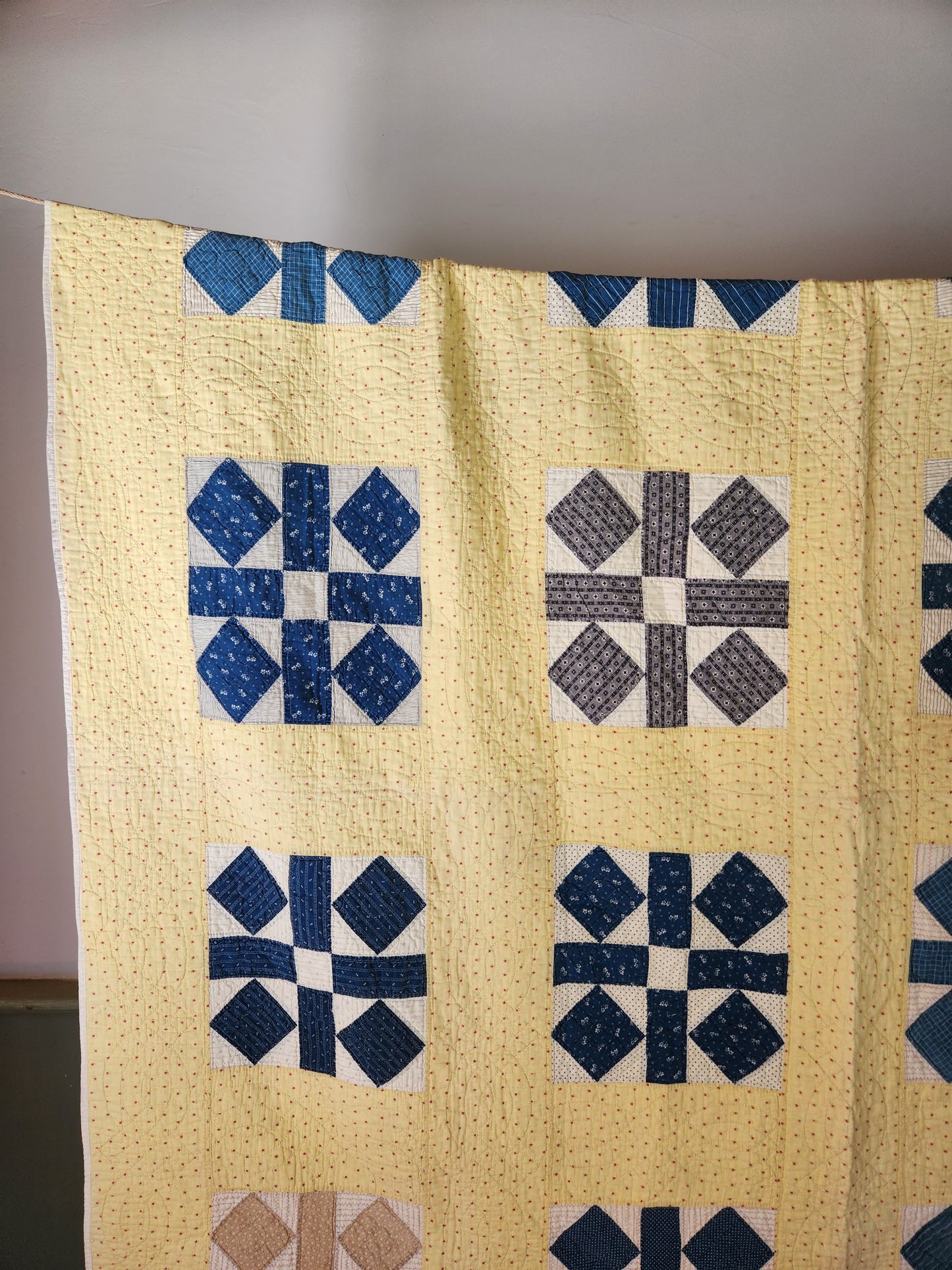 Antique Garden of Eden Patchwork Quilt c1900